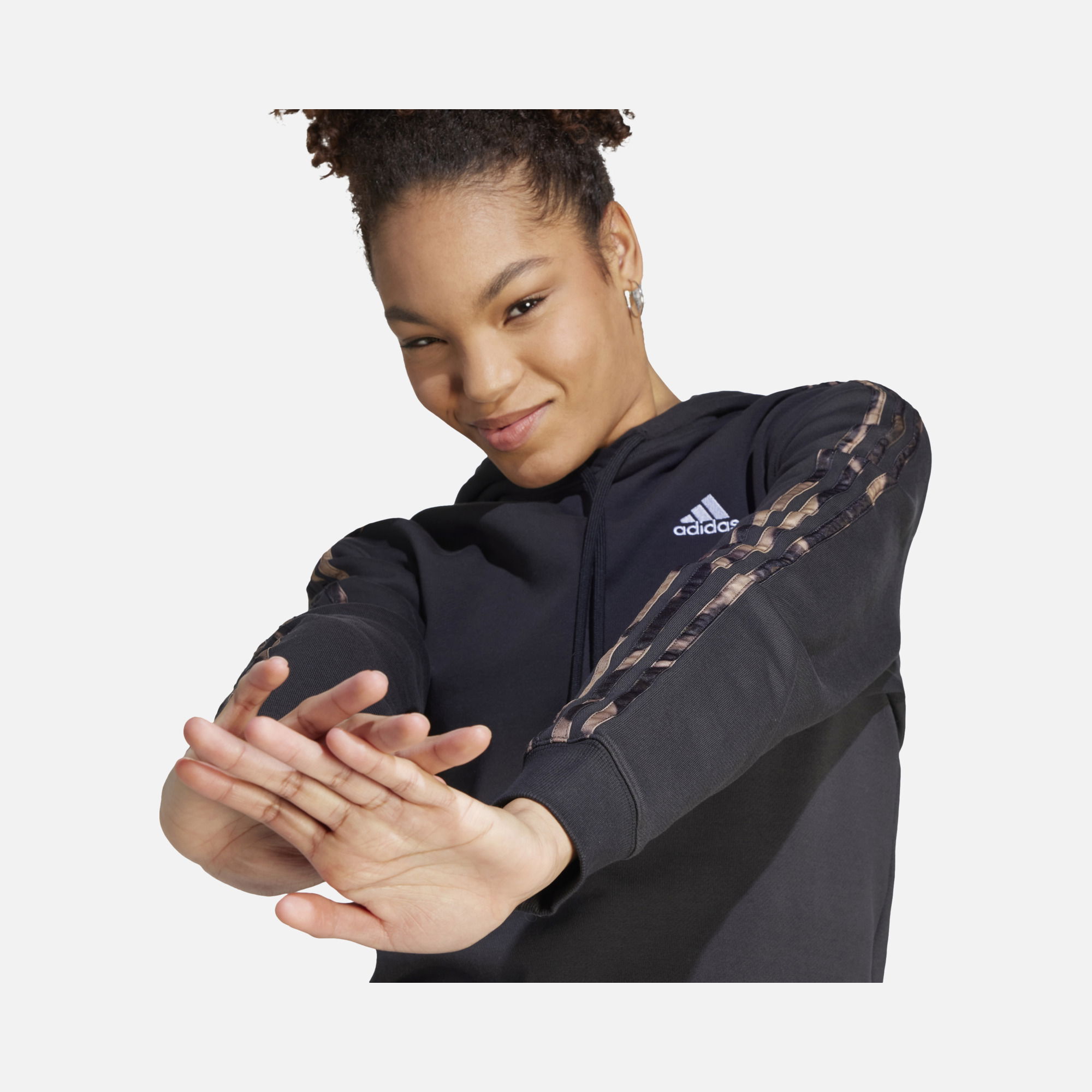 adidas Sportswear Vibrant Print 3-Stripes Hoodie Kadın Sweatshirt