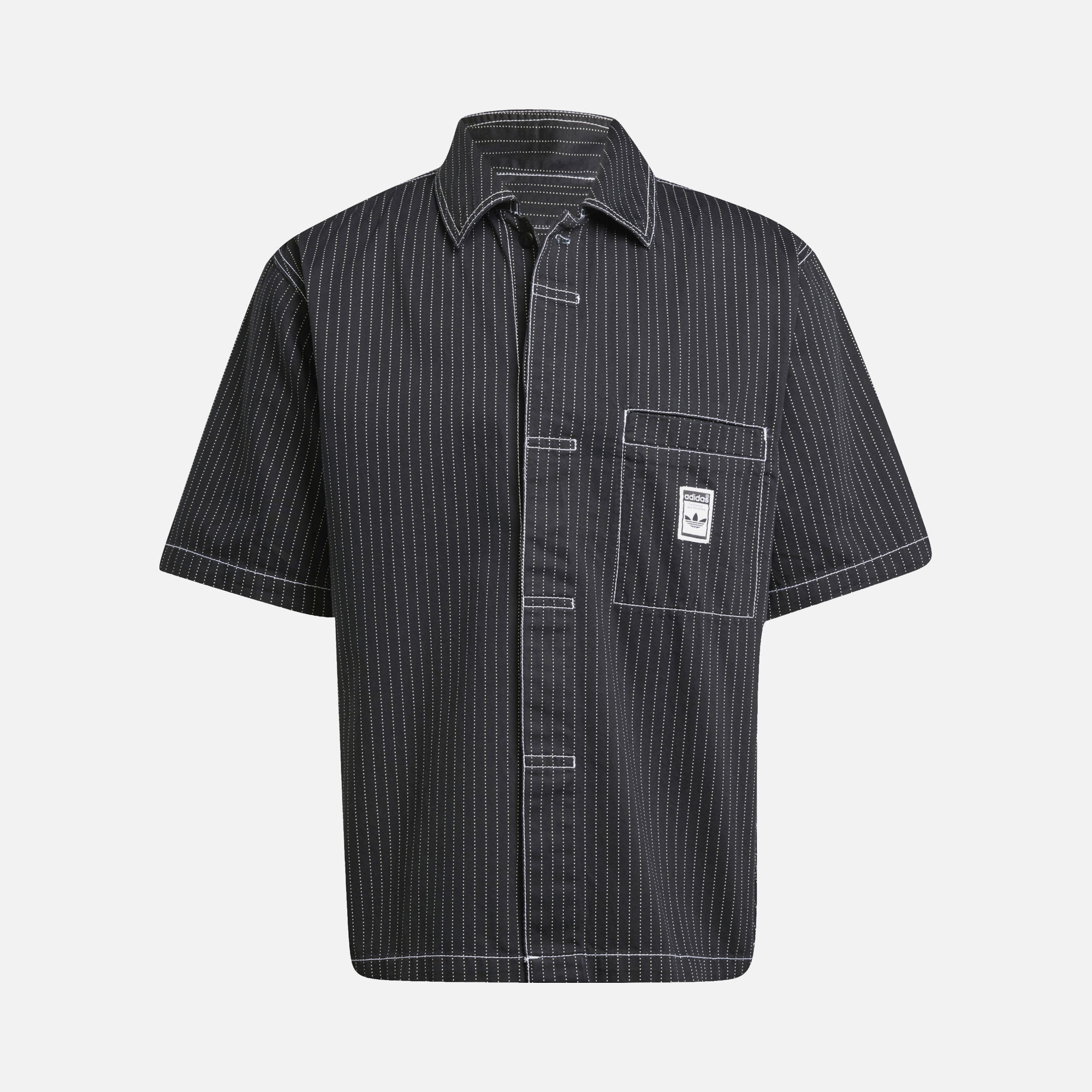 adidas Originals Wabash Dot Print Loose Cut Full-Buttoned Short-Sleeve Erkek Gömlek