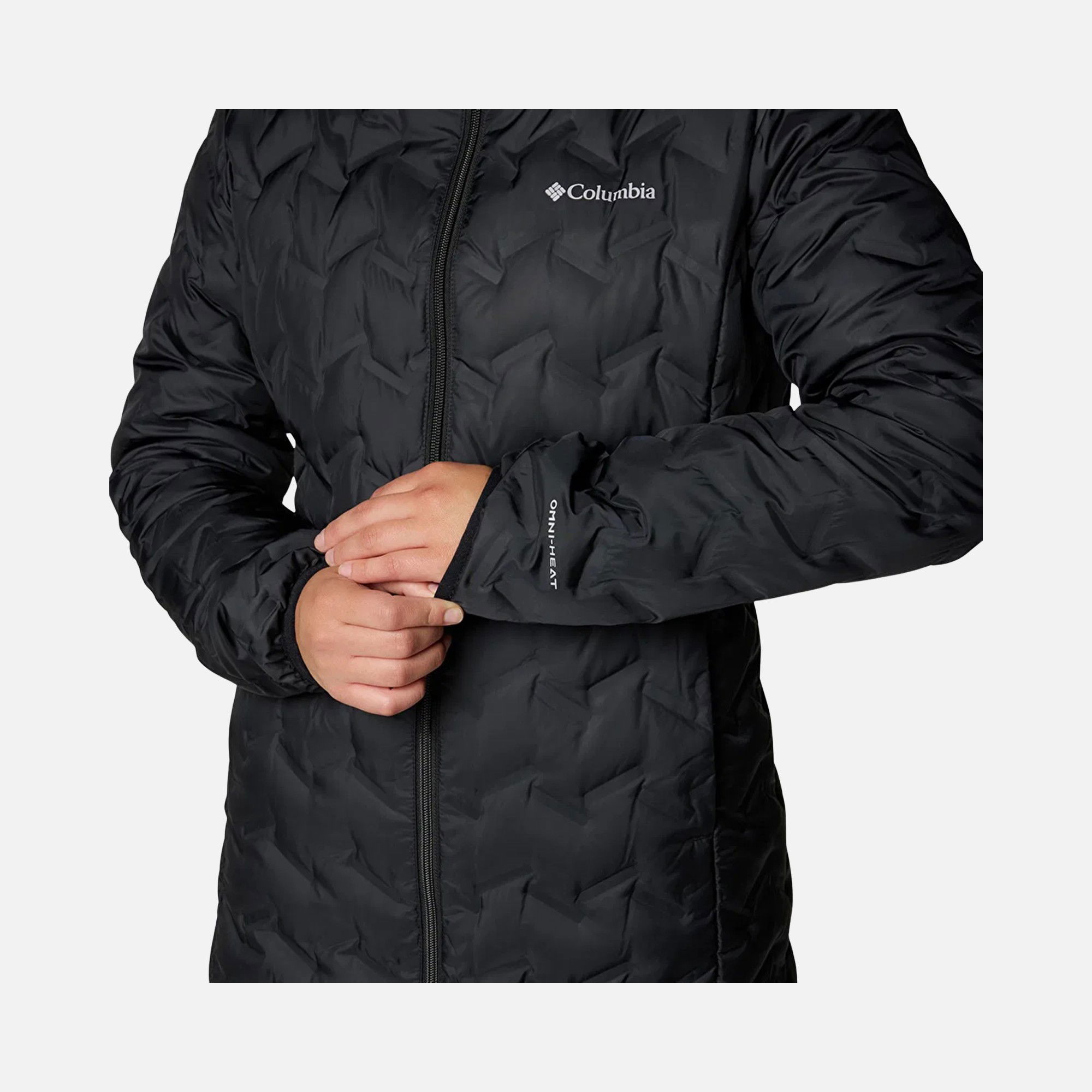 Columbia Omni-Heat Reflective Delta Ridge II Long Down Full-Zip Hoodie Kadın Mont