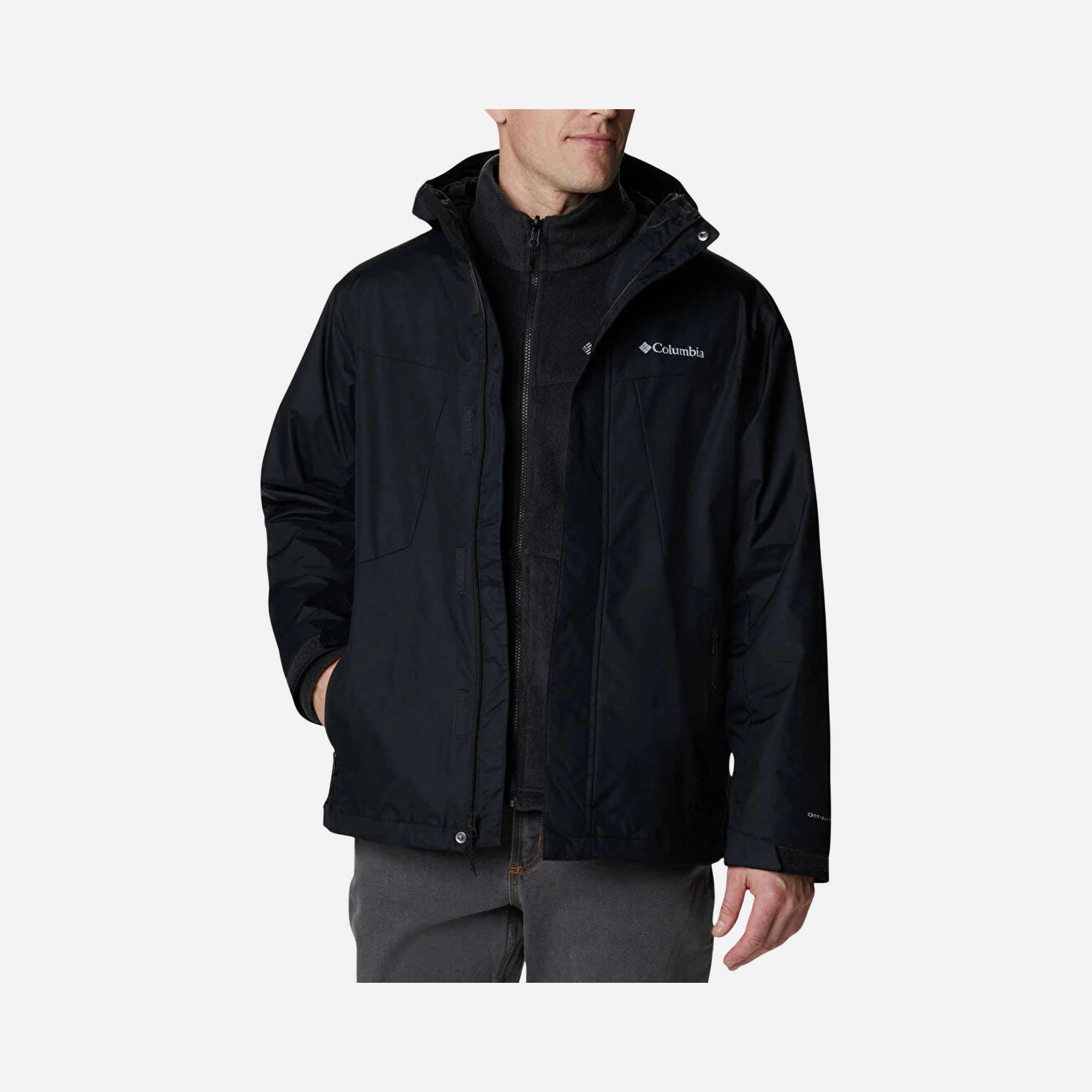 Columbia Tunnel Falls Interchange Two-Layer Design Full-Zip Hoodie Erkek Mont