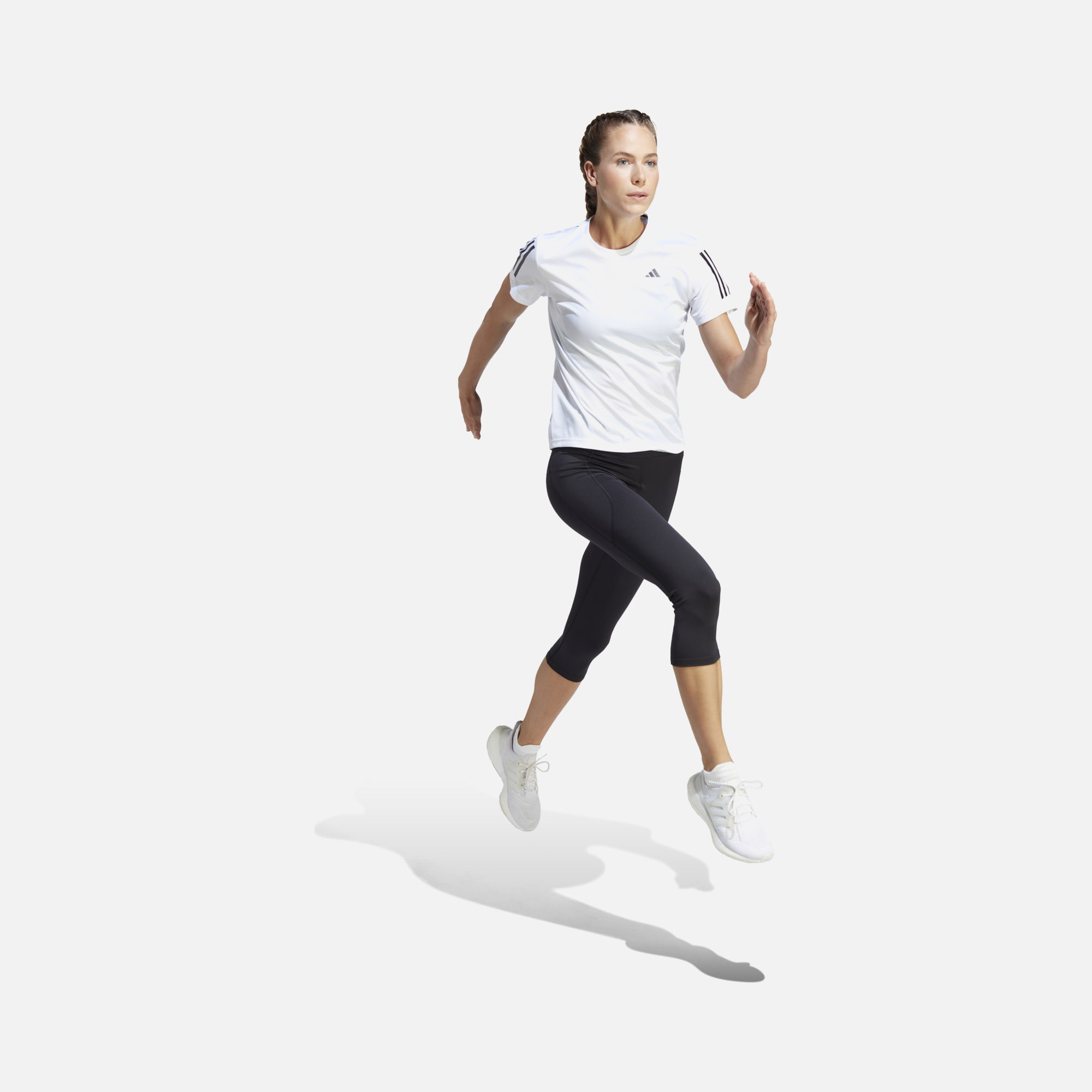 adidas Aeroready Own The 3-Stripes Running Short-Sleeve Kadın Tişört