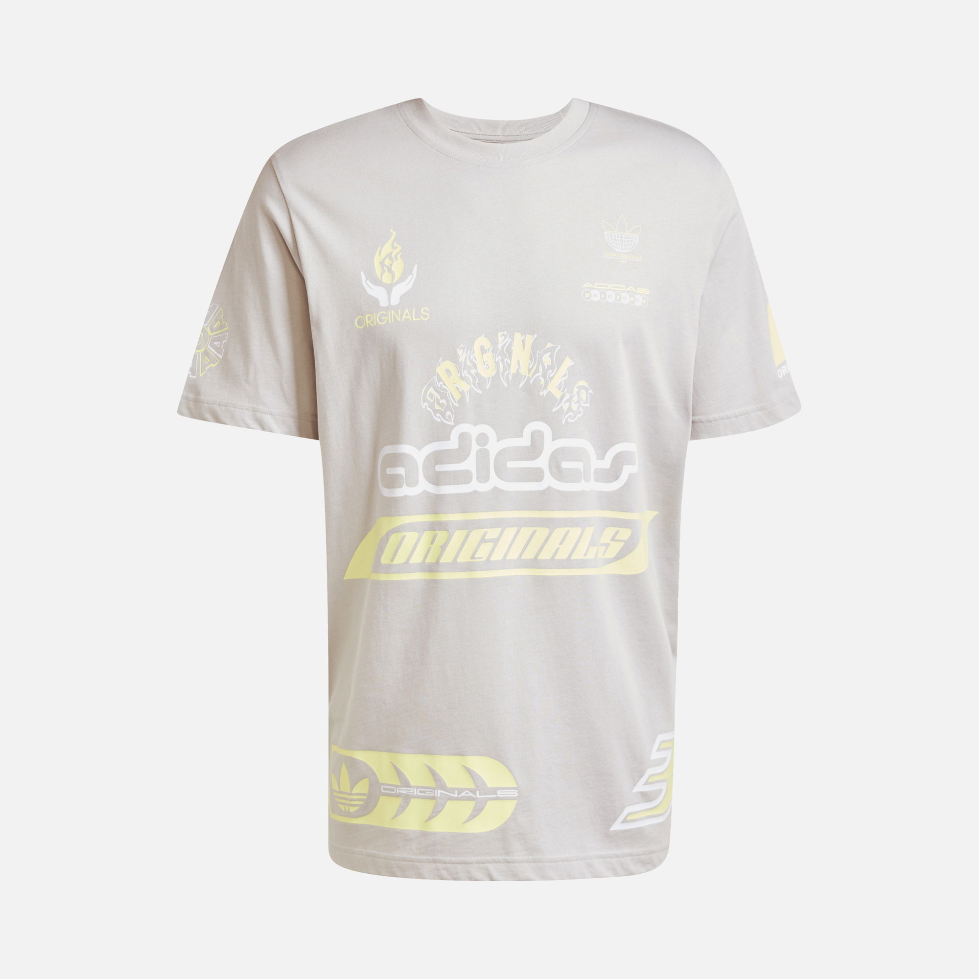adidas Originals Q12 Sponsor Logo Graphics Loose and Comfortable Cut Short-Sleeve Erkek Tişört