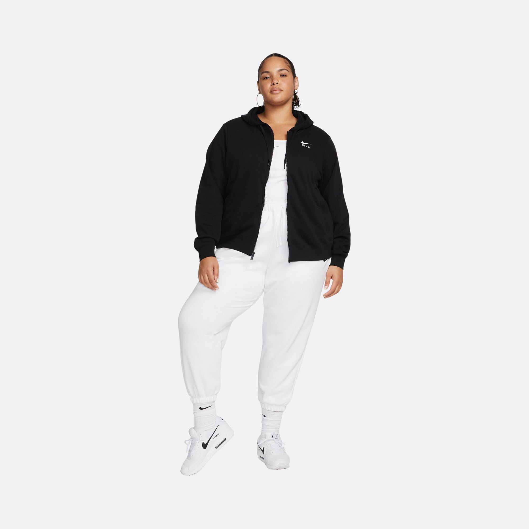 Nike Sportswear Air Graphic Fleece Full-Zip Hoodie (Plus Size) Kadın Sweatshirt