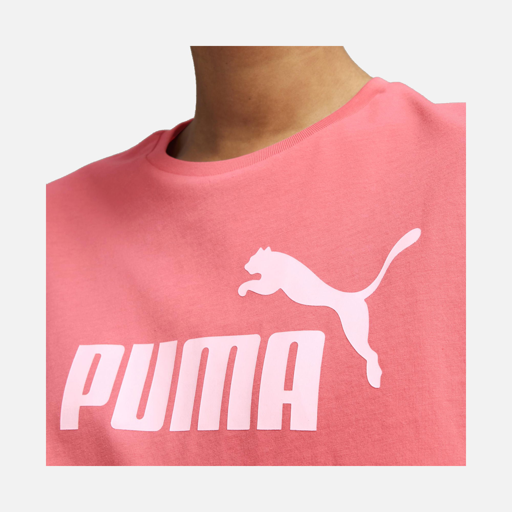 Puma Sportswear Essentials Logo Cropped Short-Sleeve Kadın Tişört