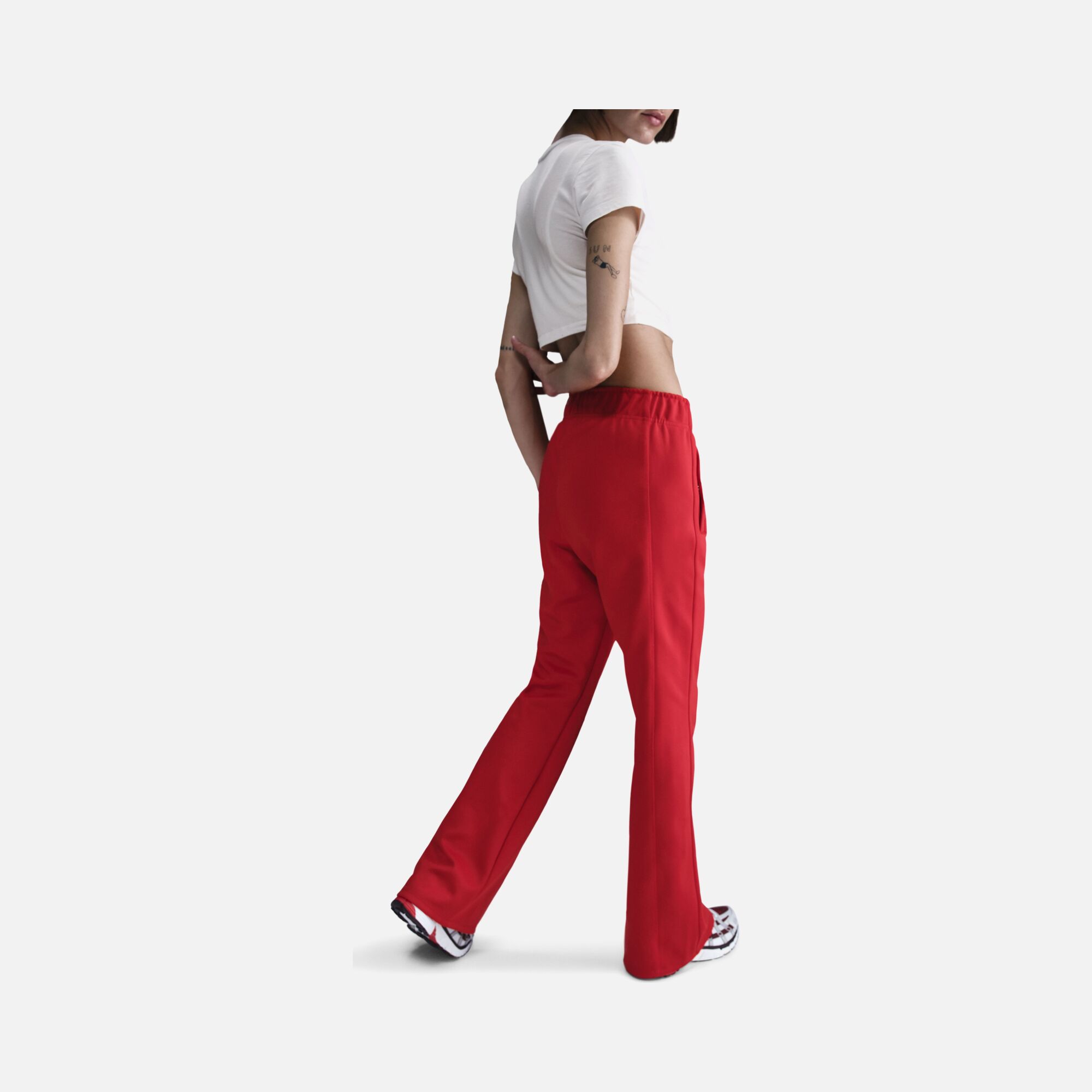 Nike Sportswear Essentials Windrunner Mid-Rise Slim Poly Knit Kadın Eşofman Altı