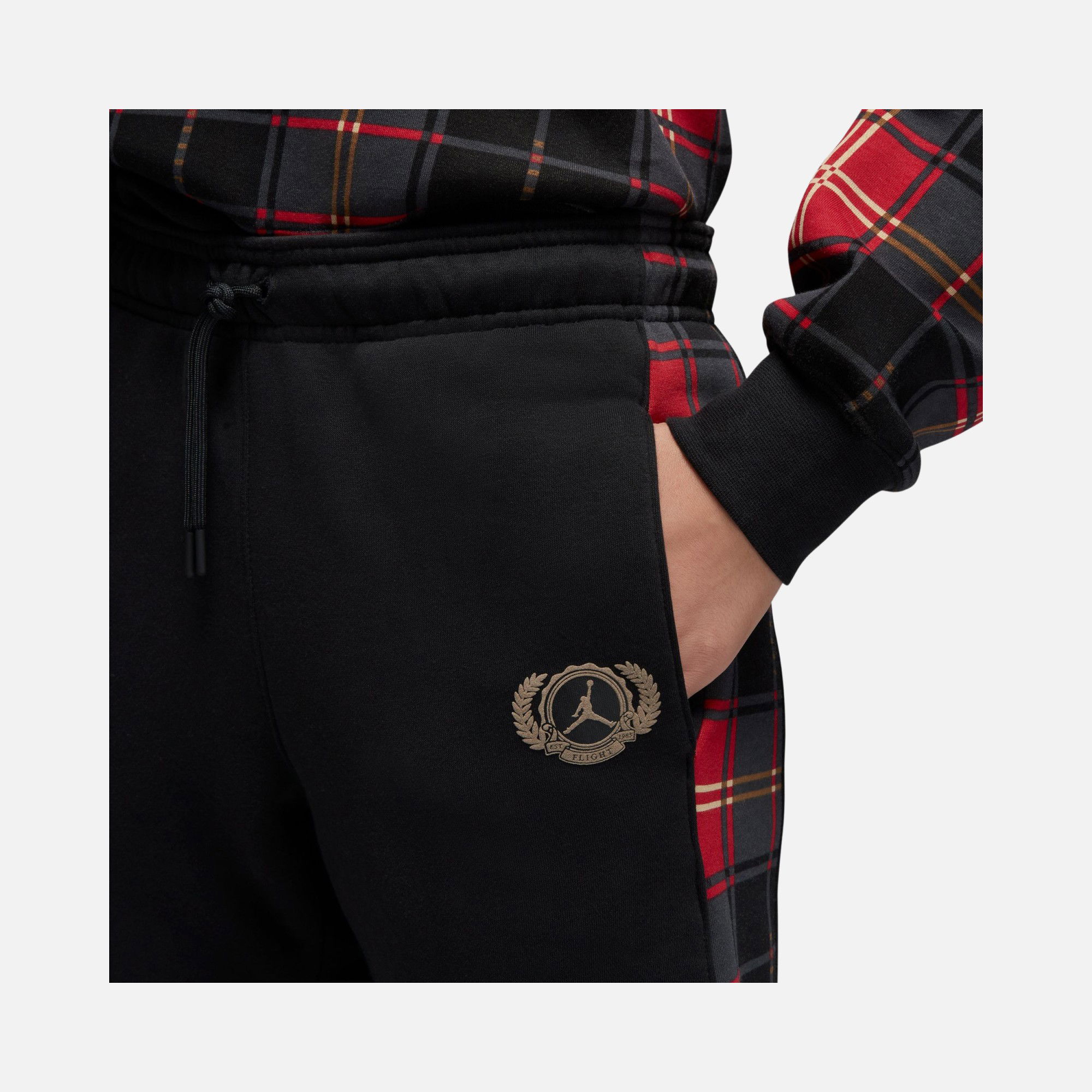 Nike Jordan Essential Flight Artist Series Plaid Block Fleece Kadın Eşofman Altı