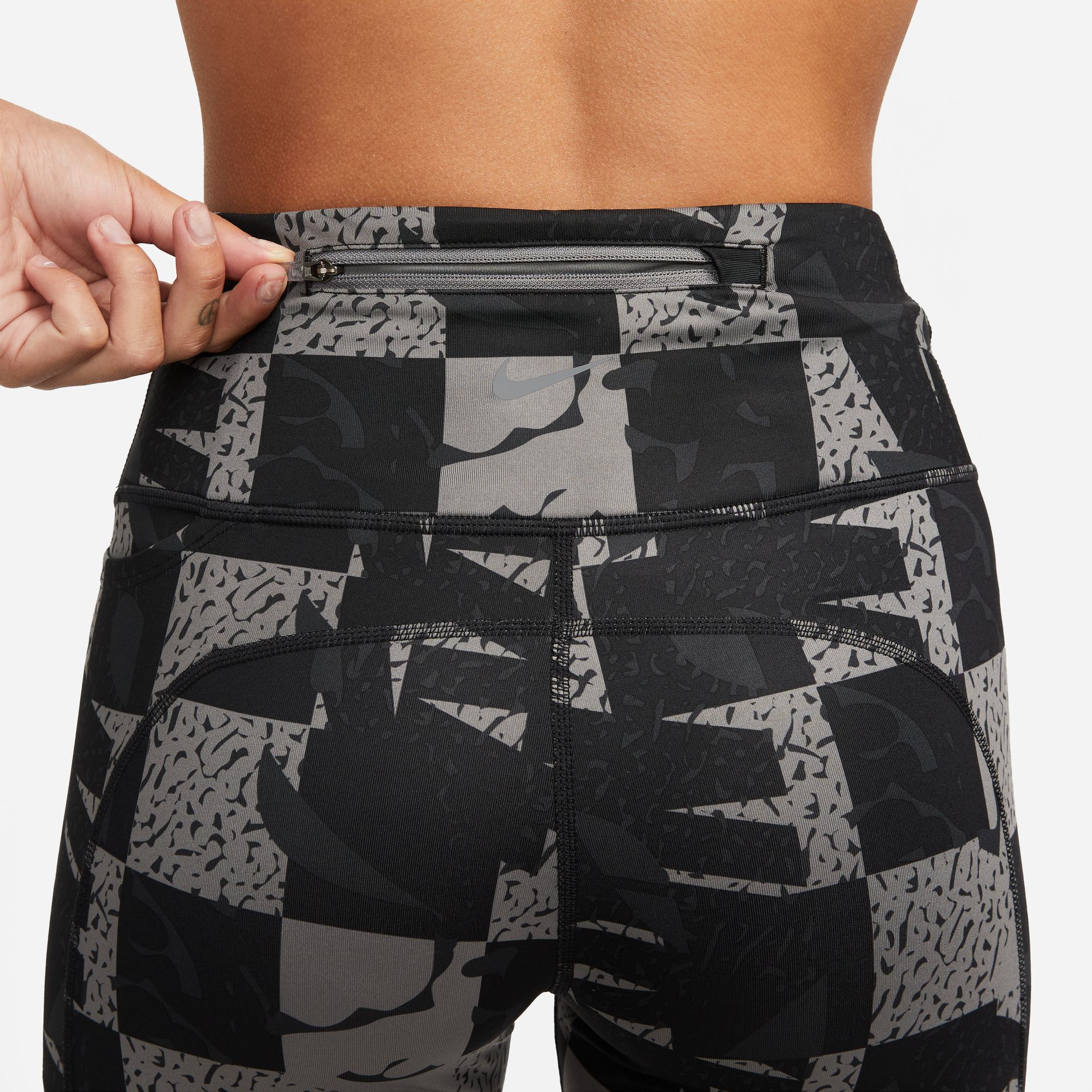 Nike Dri-Fit Epic Fast Graphic Mid-Rise Running Kadın Tayt