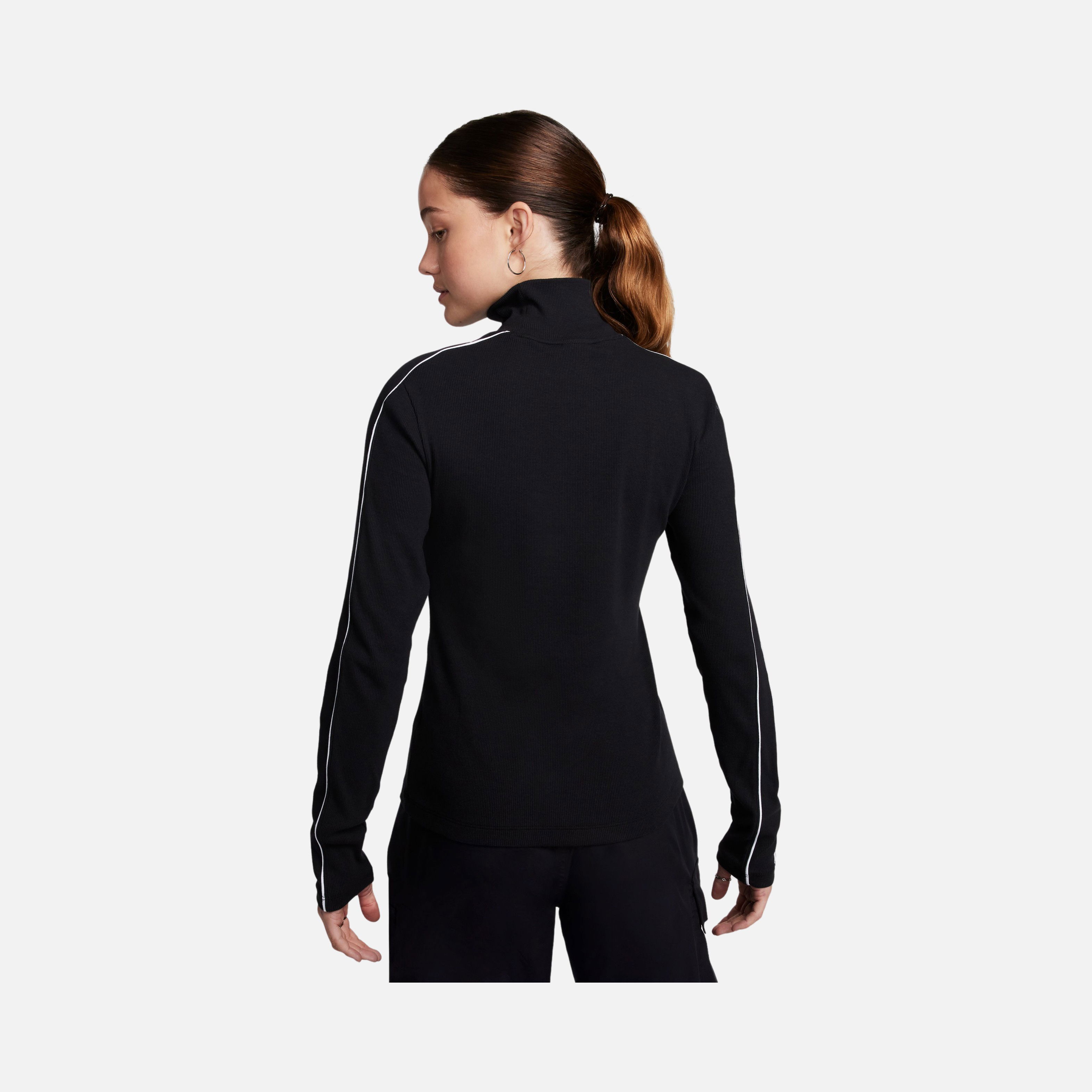 Nike Sportswear Stretchy Twill Turtleneck Long-Sleeve Kadın Tişört