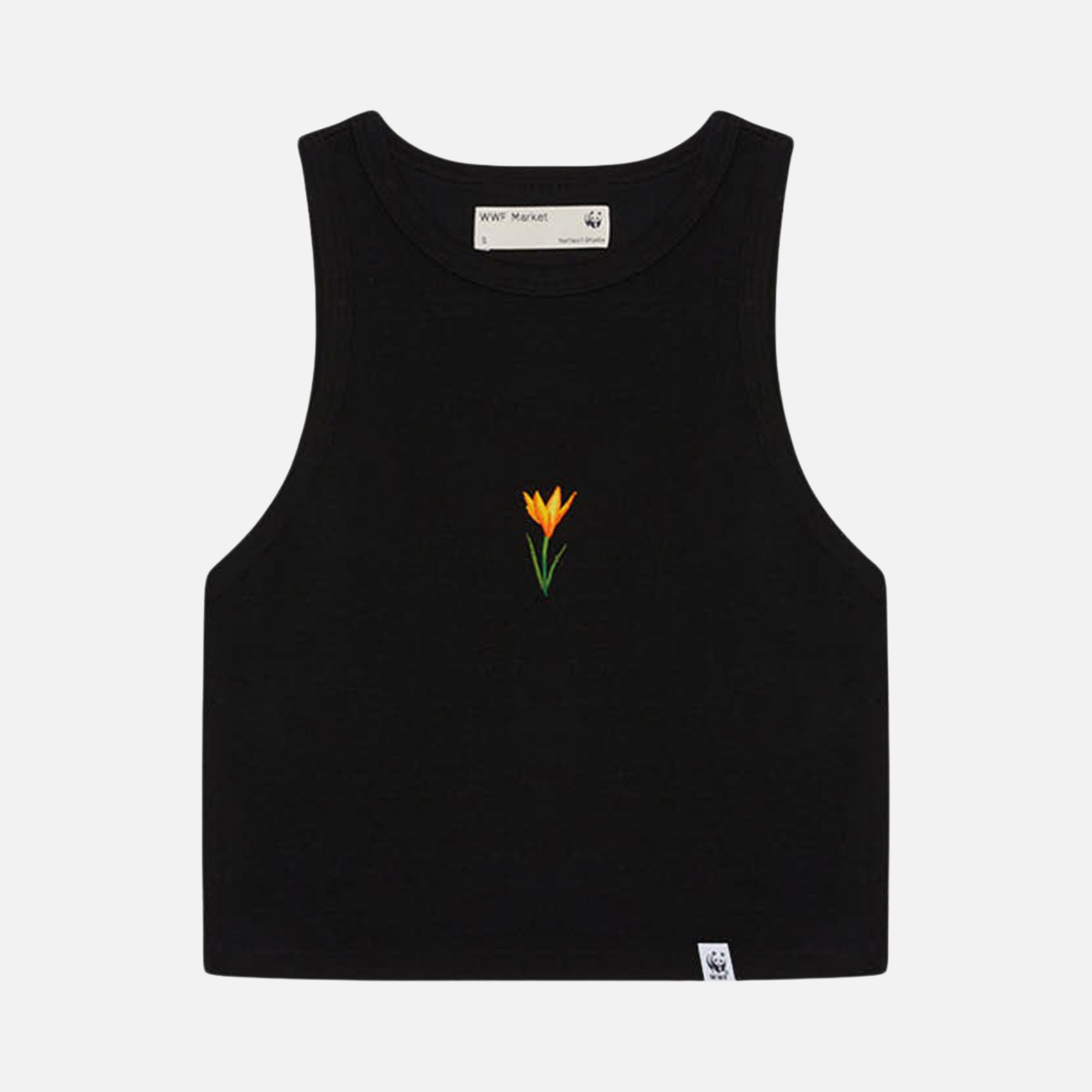 WWF Sportswear İstanbul Çiğdemi Embroidered Cropped Kadın Atlet