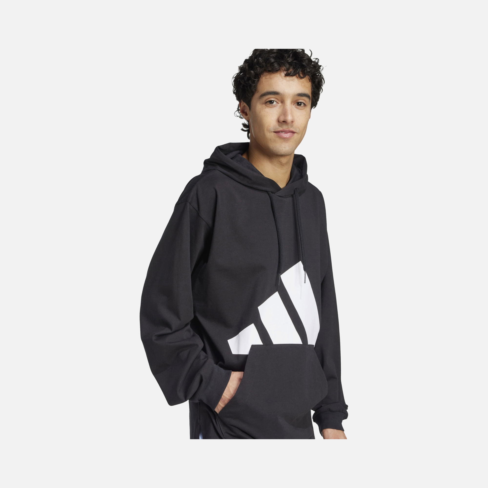 adidas Sportswear Essentials Big Logo Single Jersey Hooded Erkek Sweatshirt