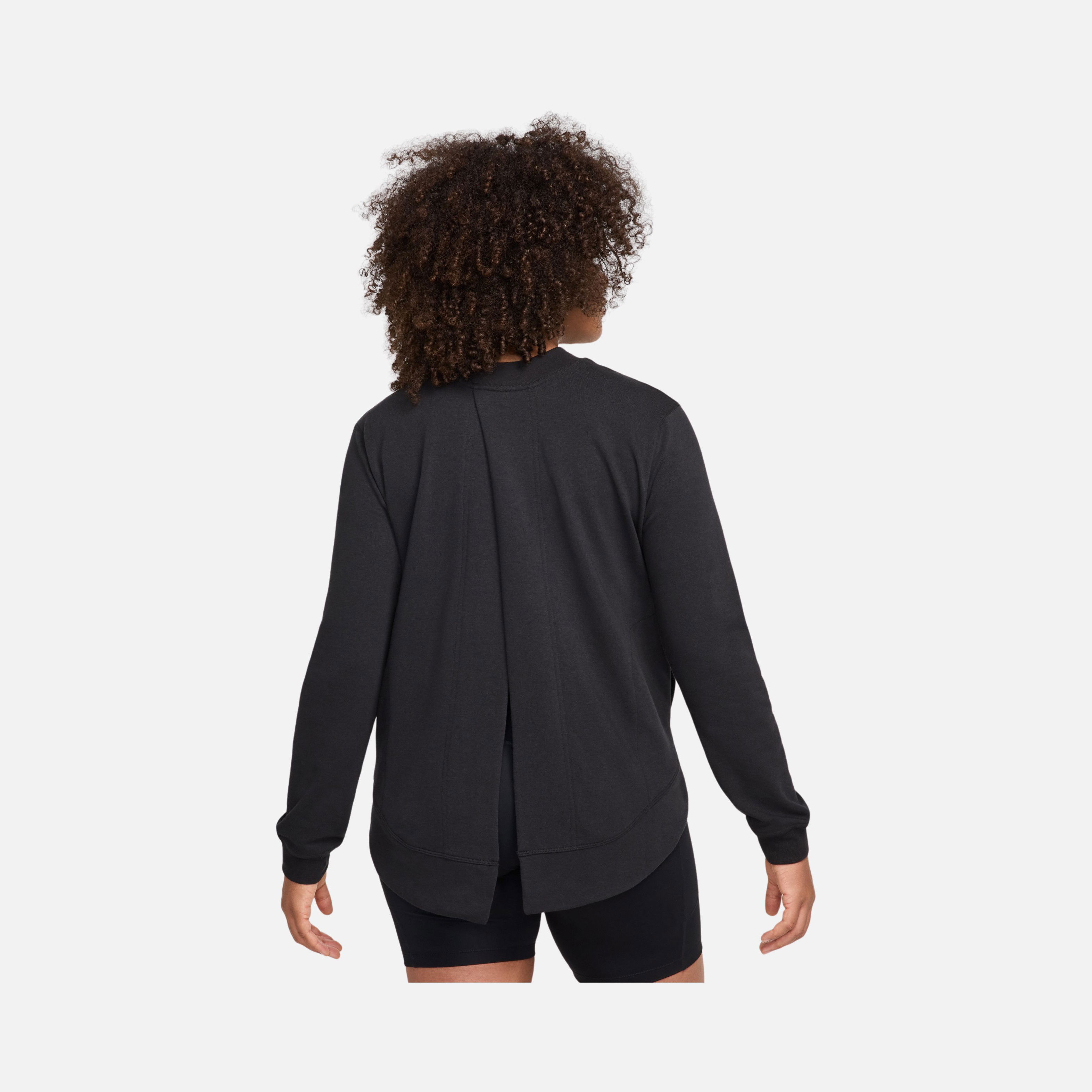 Nike One Reversible French Terry Pullover Full Length Slit Long-Sleeve Training (Maternity) Kadın Tişört