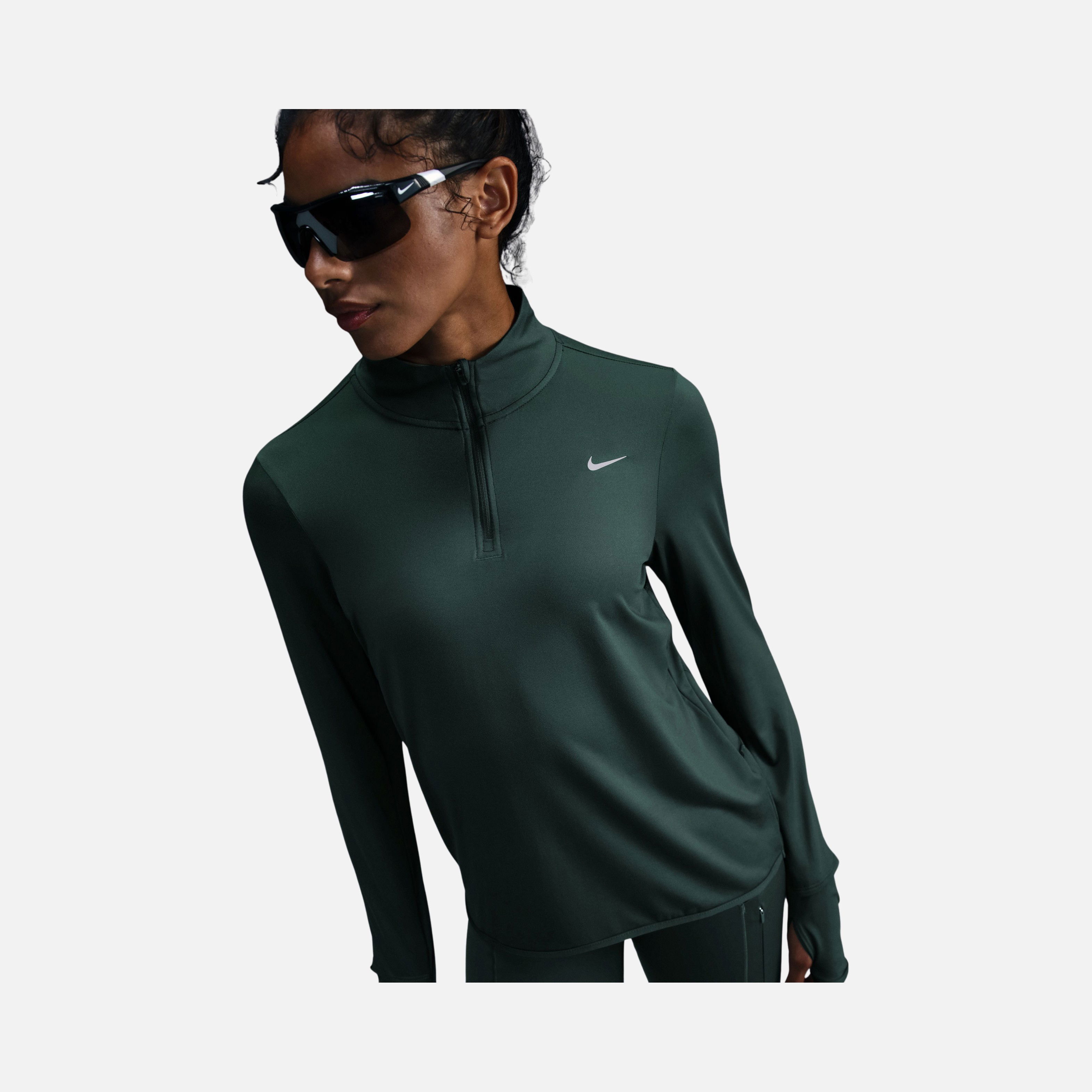 Nike Dri-Fit Swift Element UV 1/4-Zip Running Long-Sleeve Kadın Tişört