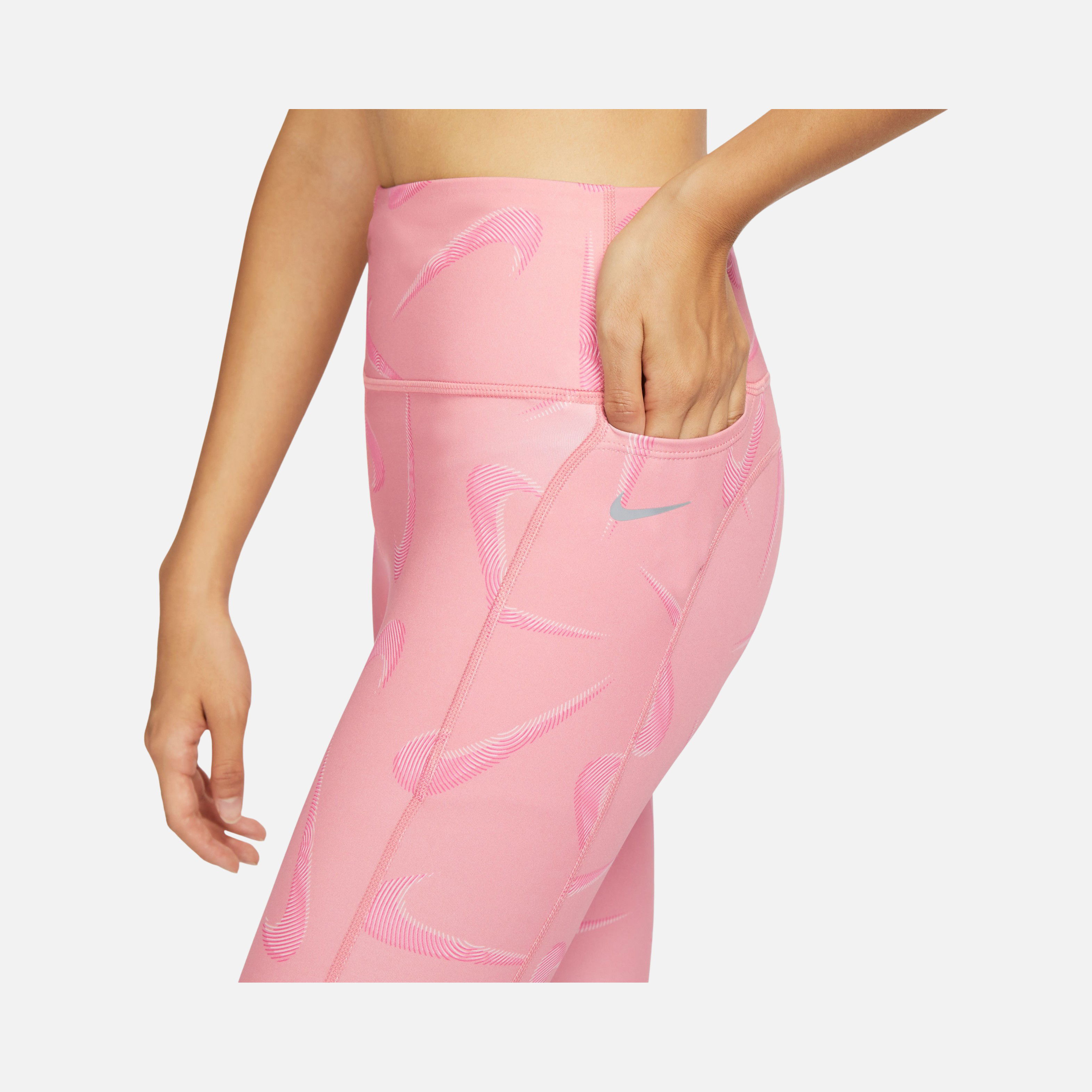 Nike Dri-Fit Fast Swoosh Printed 7/8 Running Kadın Tayt