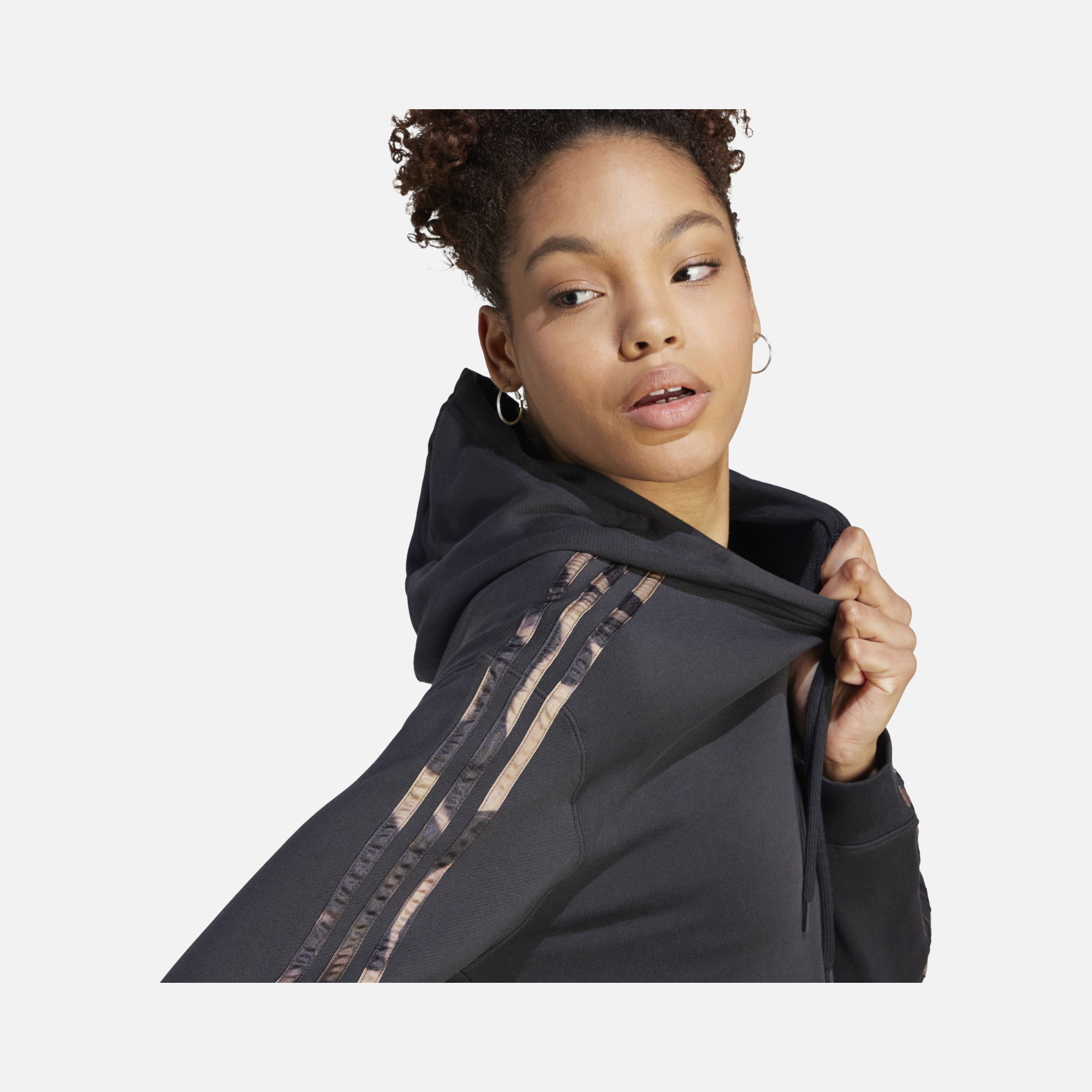 adidas Sportswear Vibrant Print 3-Stripes Hoodie Kadın Sweatshirt