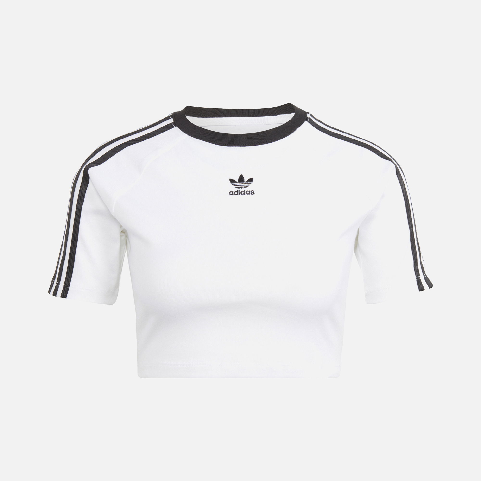 adidas Originals 3-Stripes Baby Slim Cut Crew Neck Cropped Short-Sleeve Kadın Tişört