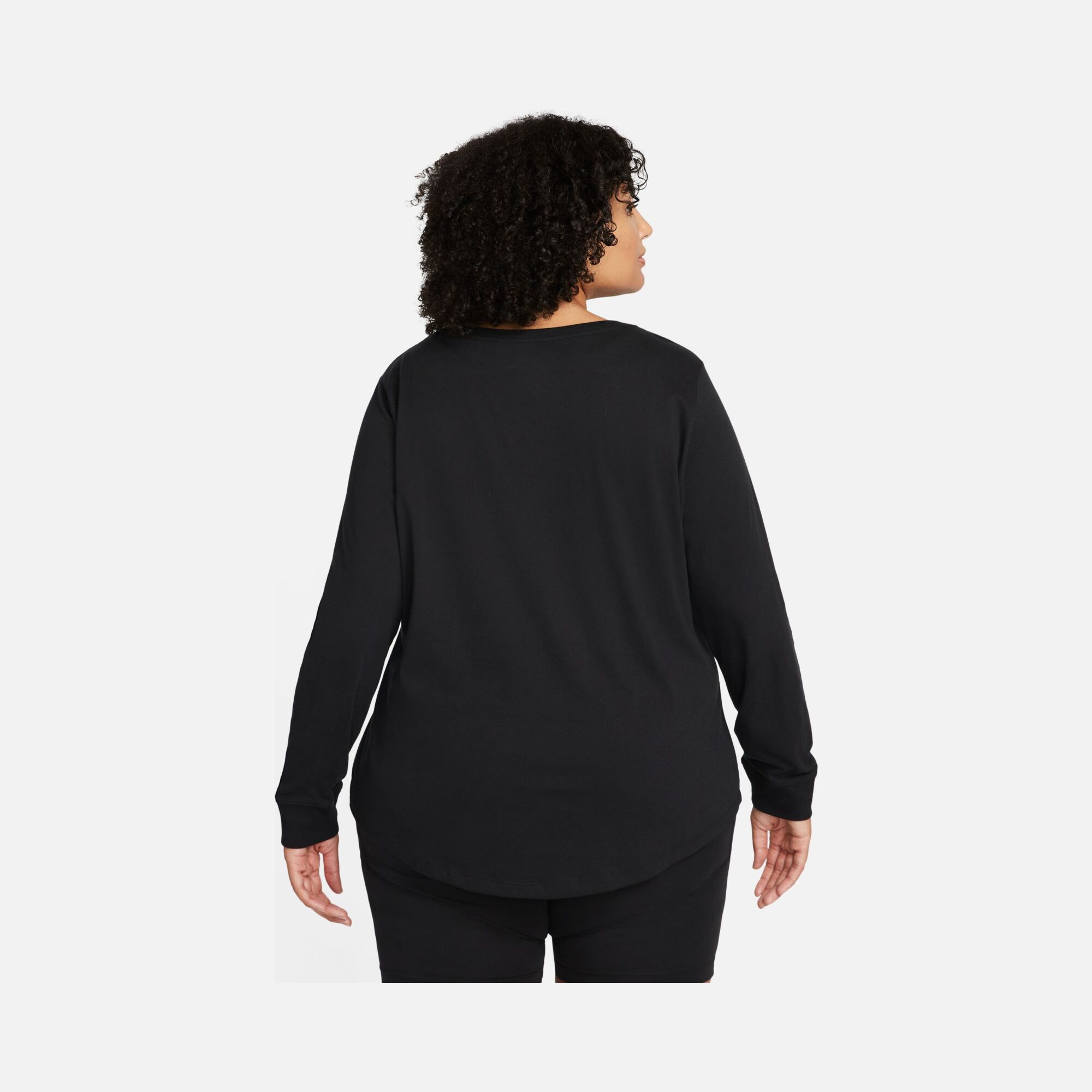 Nike Sportswear Essentials LBR Long-Sleeve (Plus-Size) Kadın Tişört