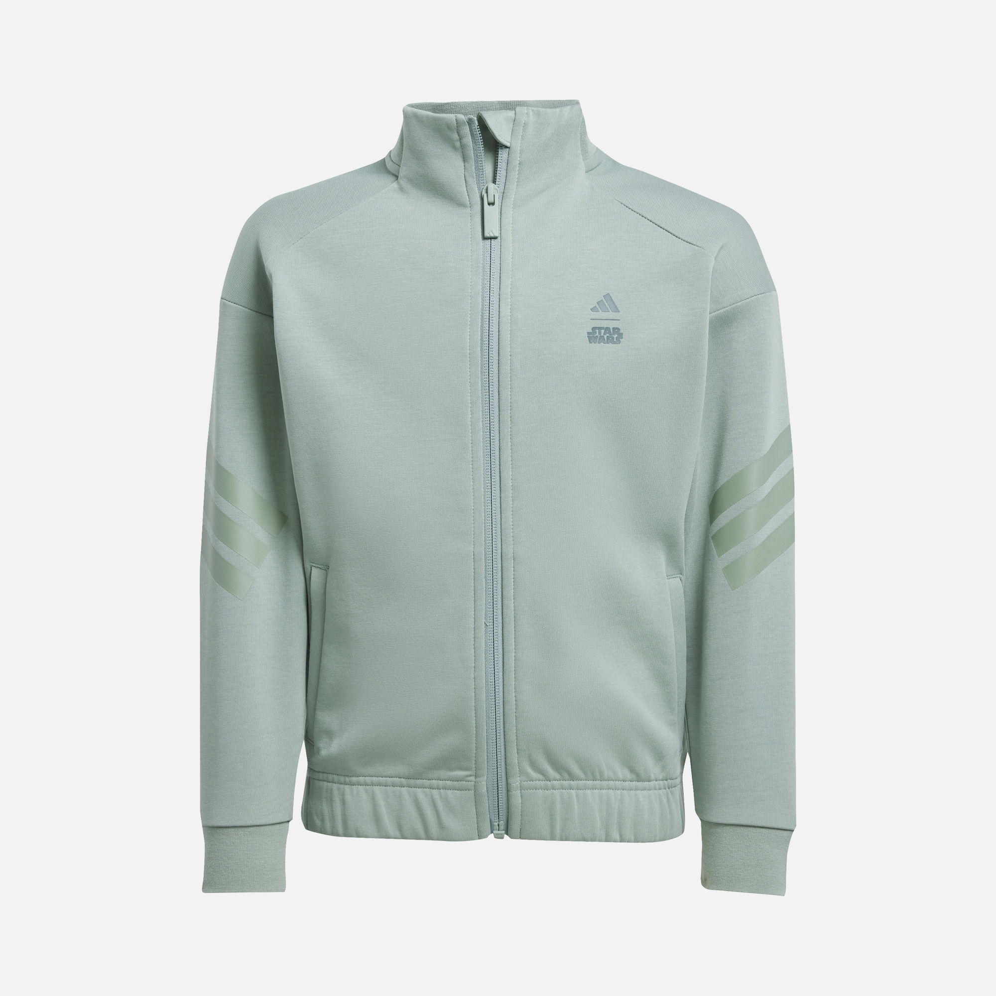 adidas Star Wars Mandalorian Graphic 3-Stripes Full-Zip Çocuk Sweatshirt