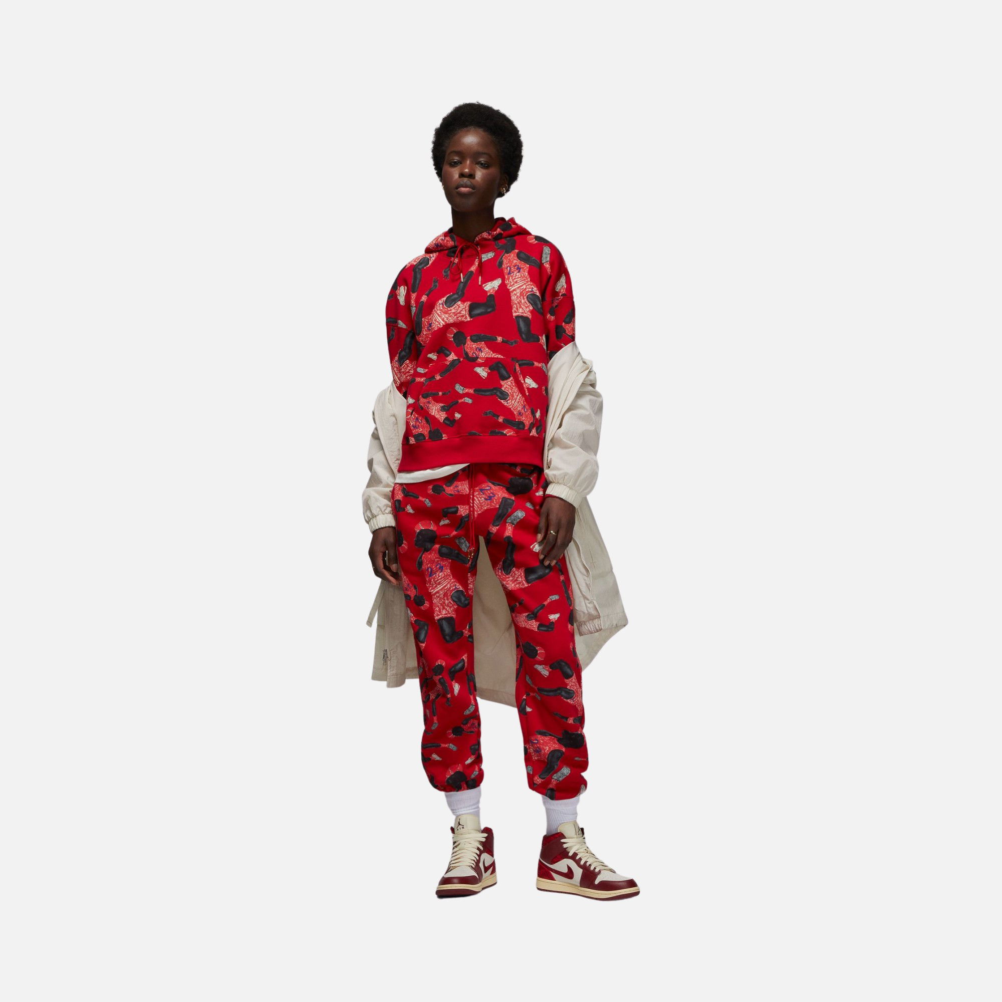 Nike Jordan Brooklyn Fleece Printed Kadın Eşofman Altı