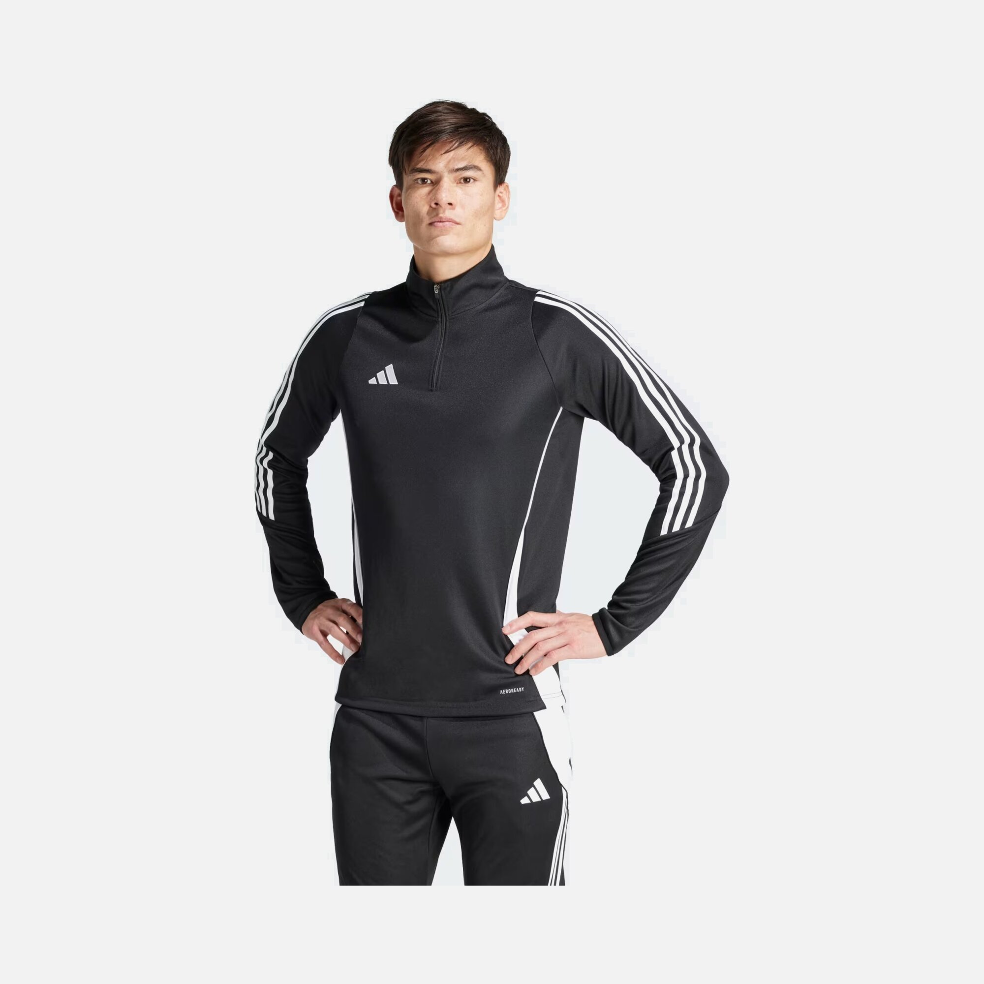 adidas Tiro 24 Football Training Half-Zip Long-Sleeve Erkek Tişört