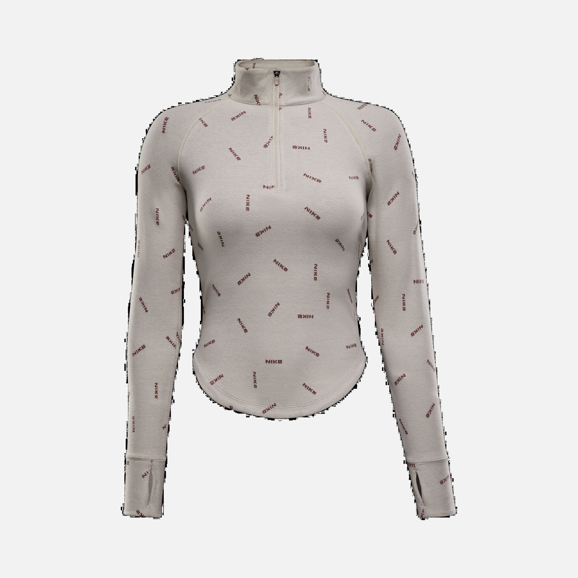 Nike Sportswear Collection Logo Slim 1/2-Zip Long-Sleeve Kadın Tişört