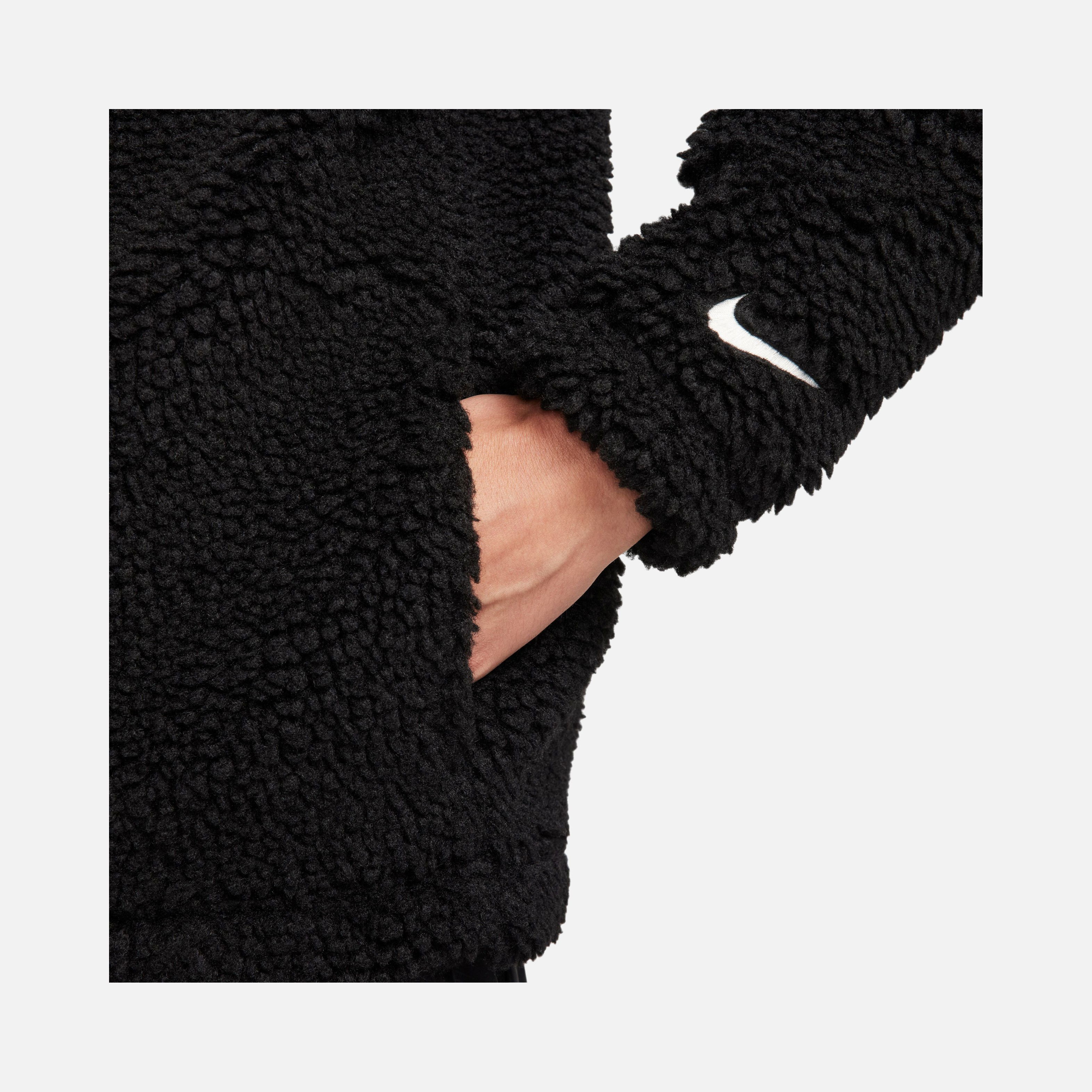 Nike Sportswear Logo High-Pile Sherpa Full-Zip Hoodie Kadın Ceket