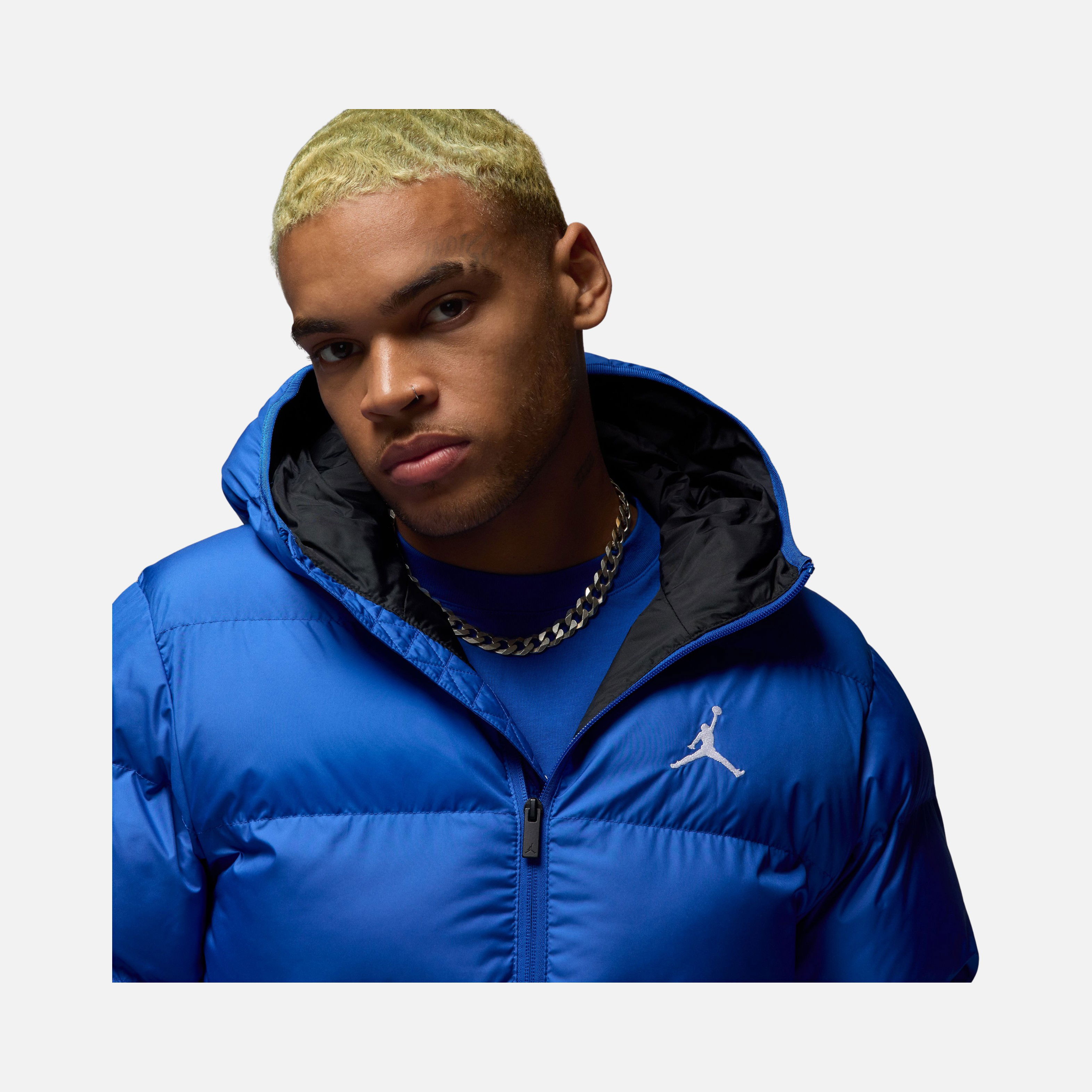 Nike Jordan Brooklyn Therma-Fit Essentials Core Puffer Full-2 Way Zipper Hoodie Erkek Mont