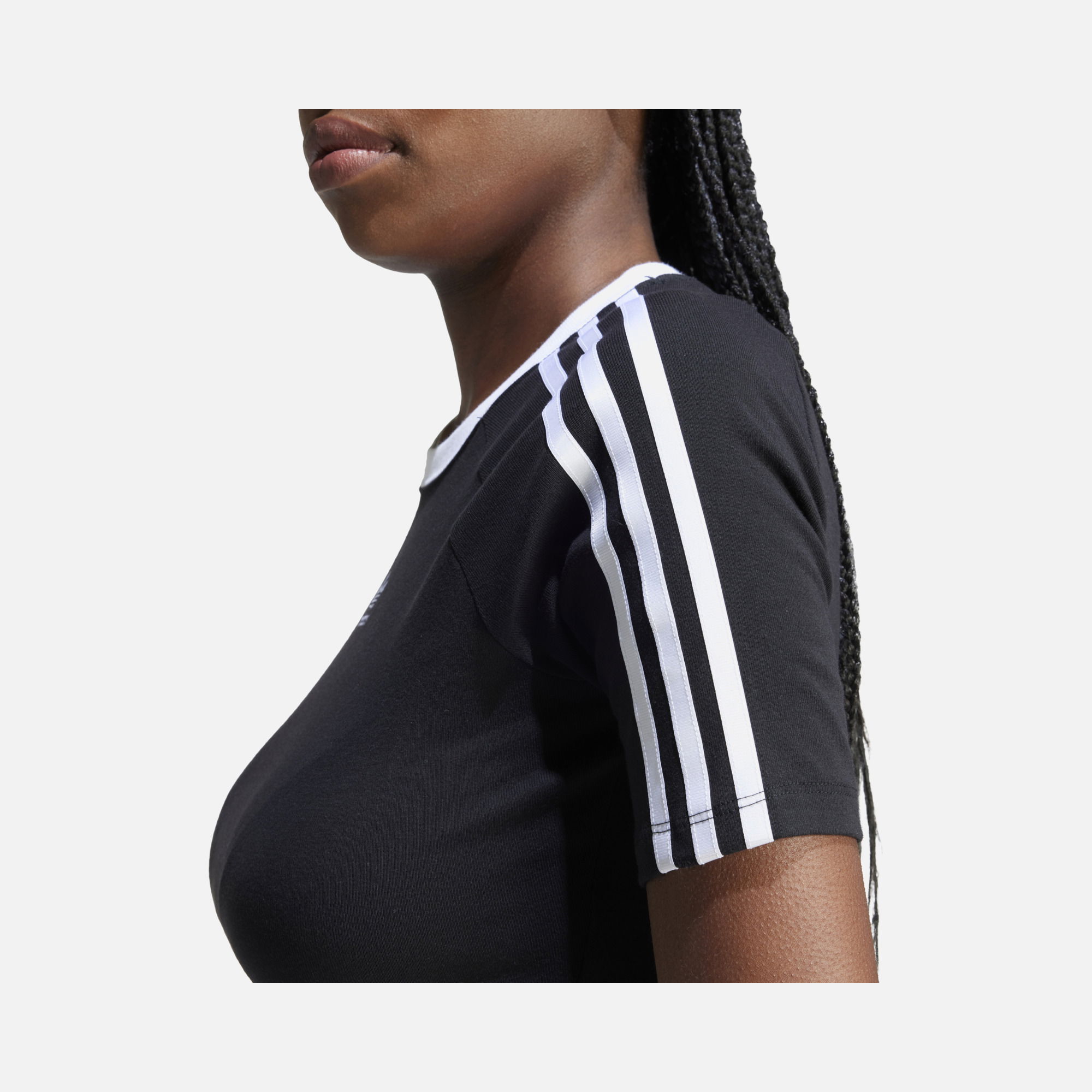 adidas Originals 3-Stripes Baby Slim Cut Crew Neck Cropped Short-Sleeve Kadın Tişört