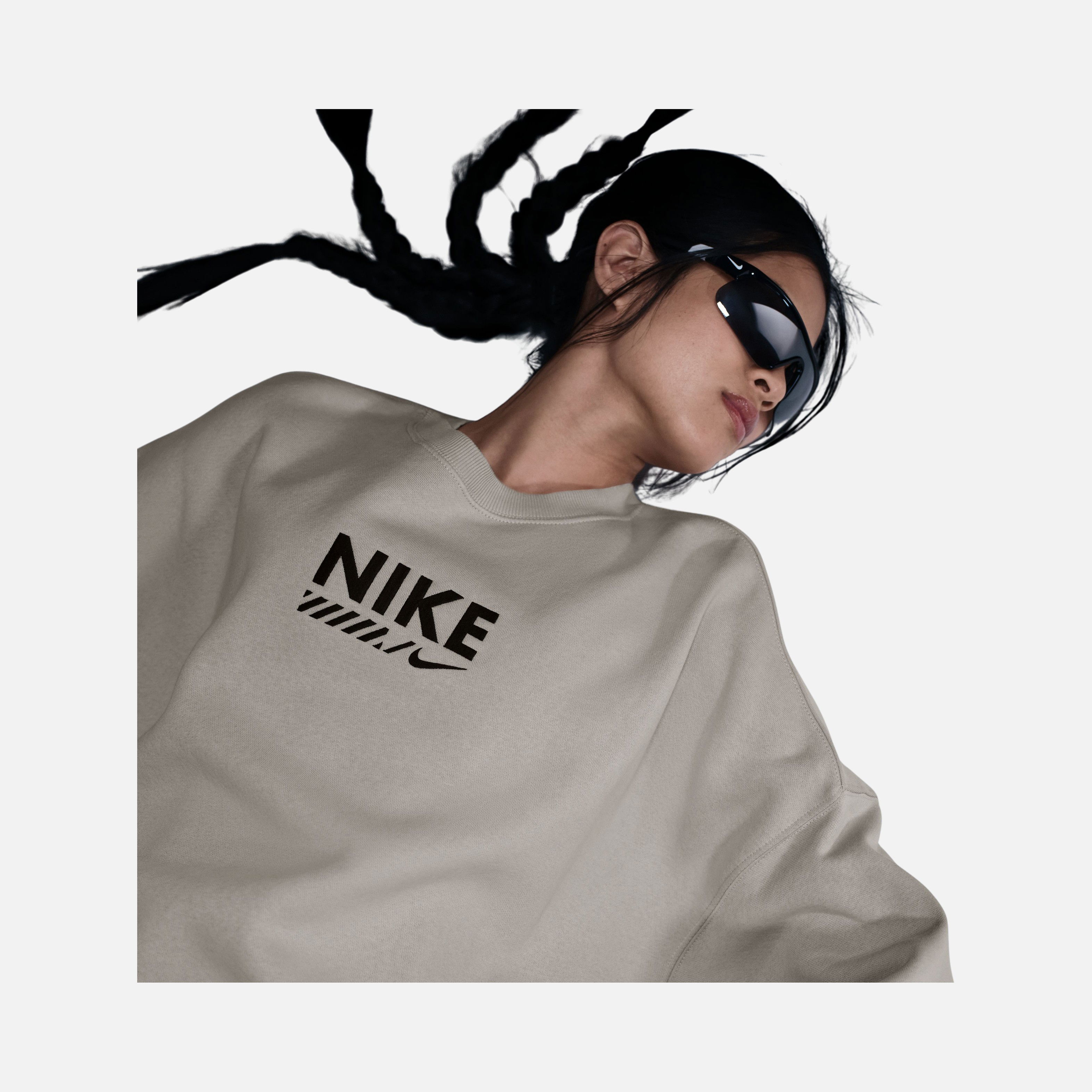 Nike Sportswear Gel Oversized Fleece Crew-Neck Kadın Sweatshirt