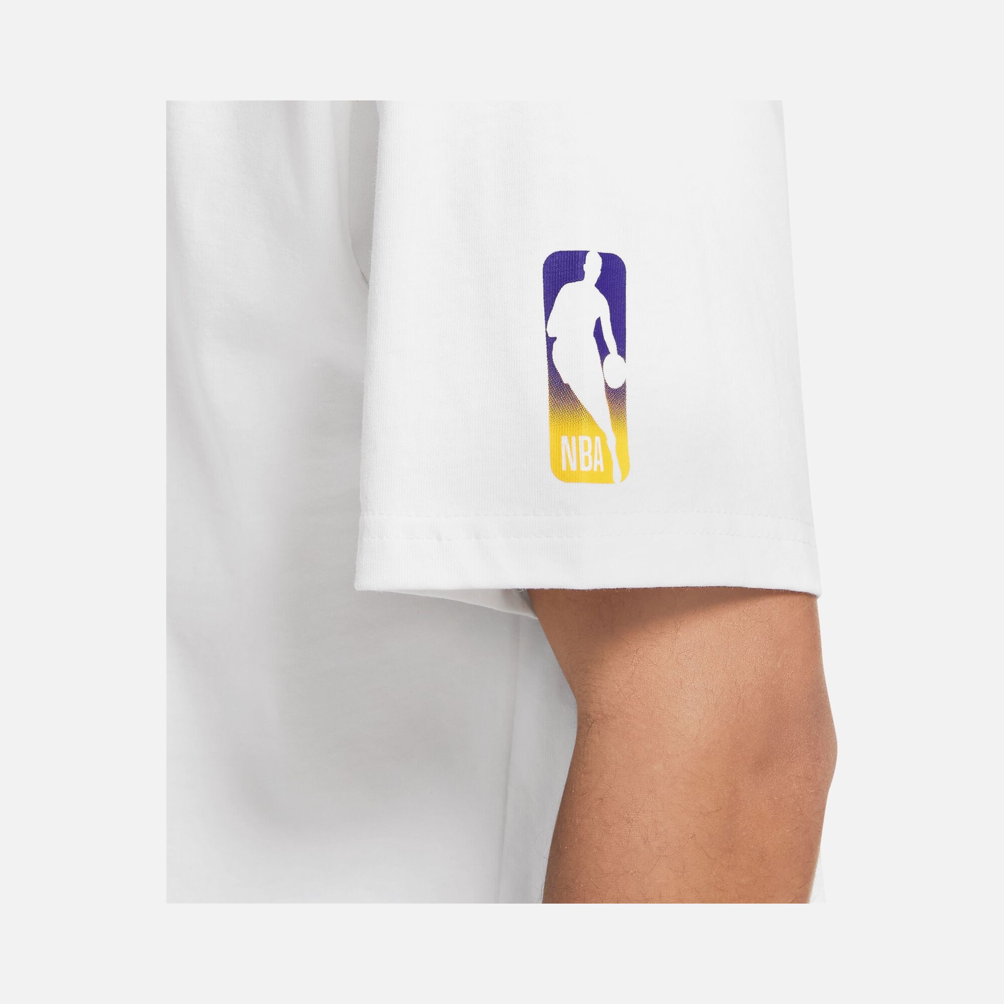 Nike Los Angeles Lakers Courtside Statement Edition Jordan Max90 NBA Short-Sleeve Erkek Tişört