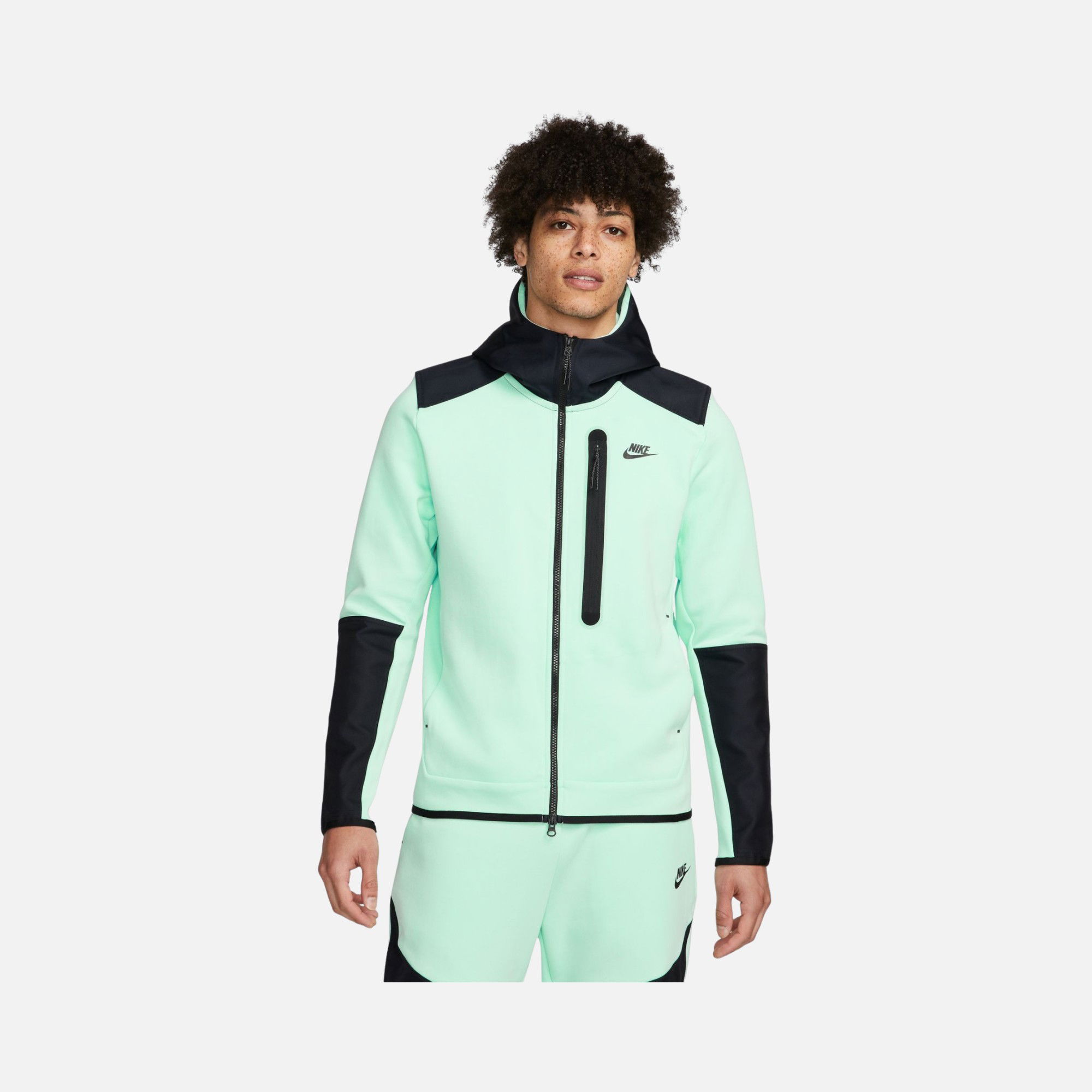 Nike Sportswear Tech Fleece ''Overlay Detail'' Full-Zip Hoodie Erkek Sweatshirt