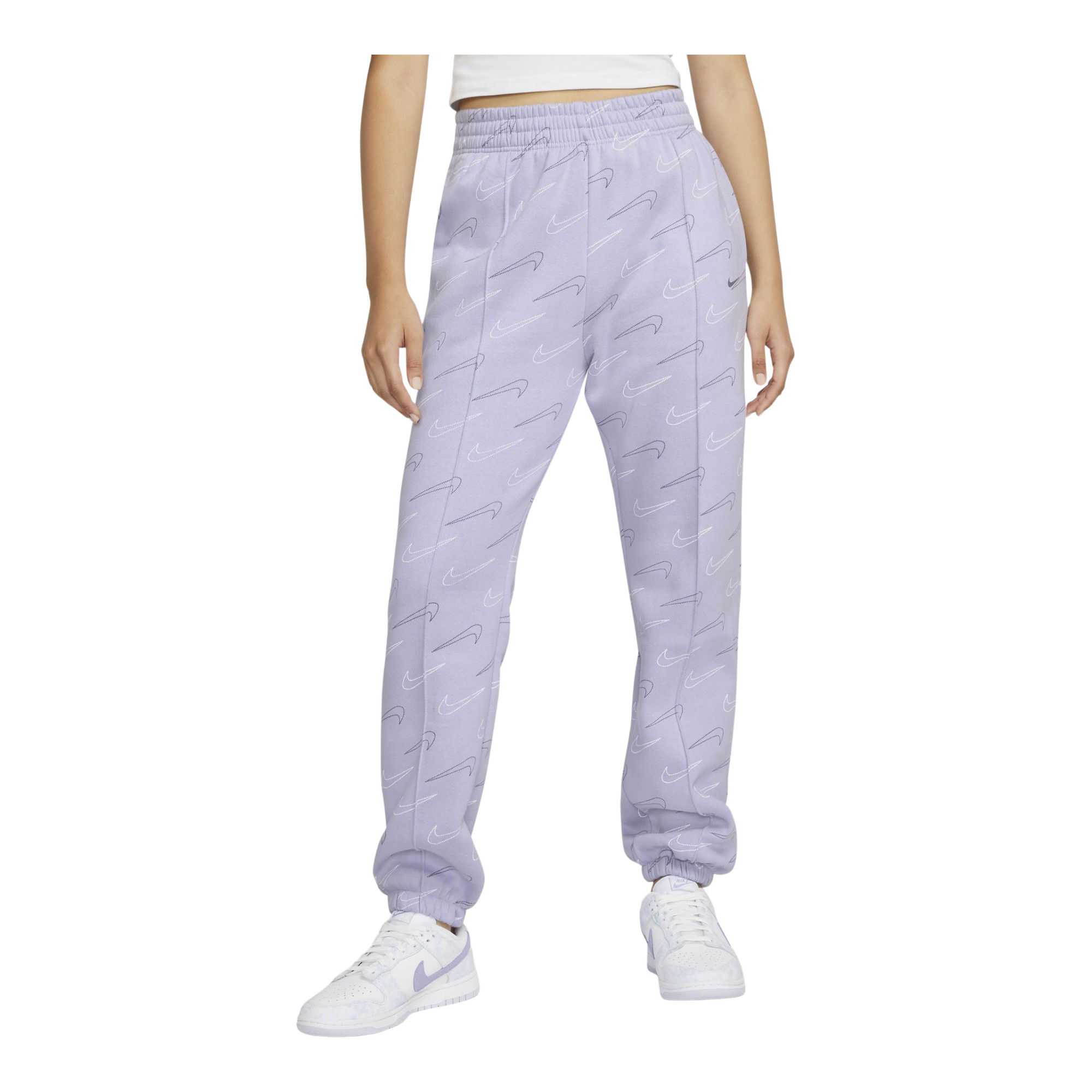 Nike Sportswear Fleece Metallic Swoosh Printed Kadın Eşofman Altı