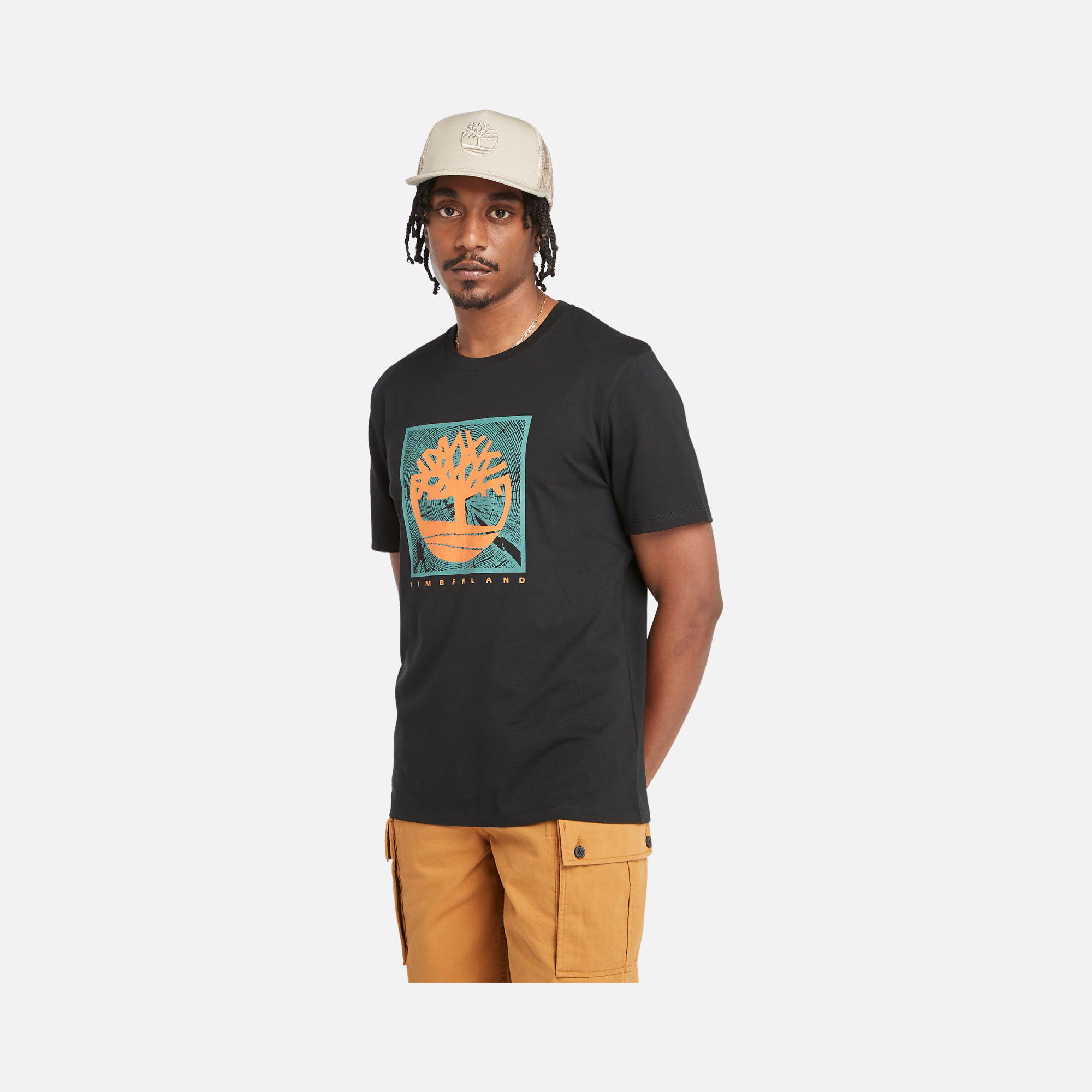 Timberland Sportswear Front Graphic SS24 Short-Sleeve Erkek Tişört