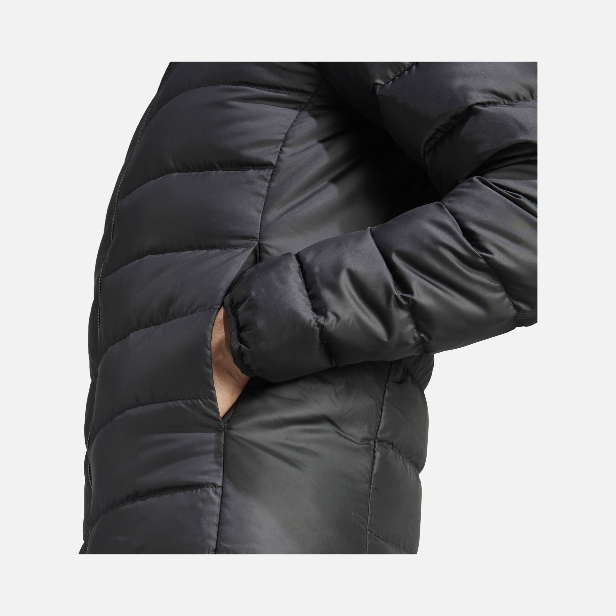 adidas Essentials Light Down Full-Zip Hoodie Erkek Ceket