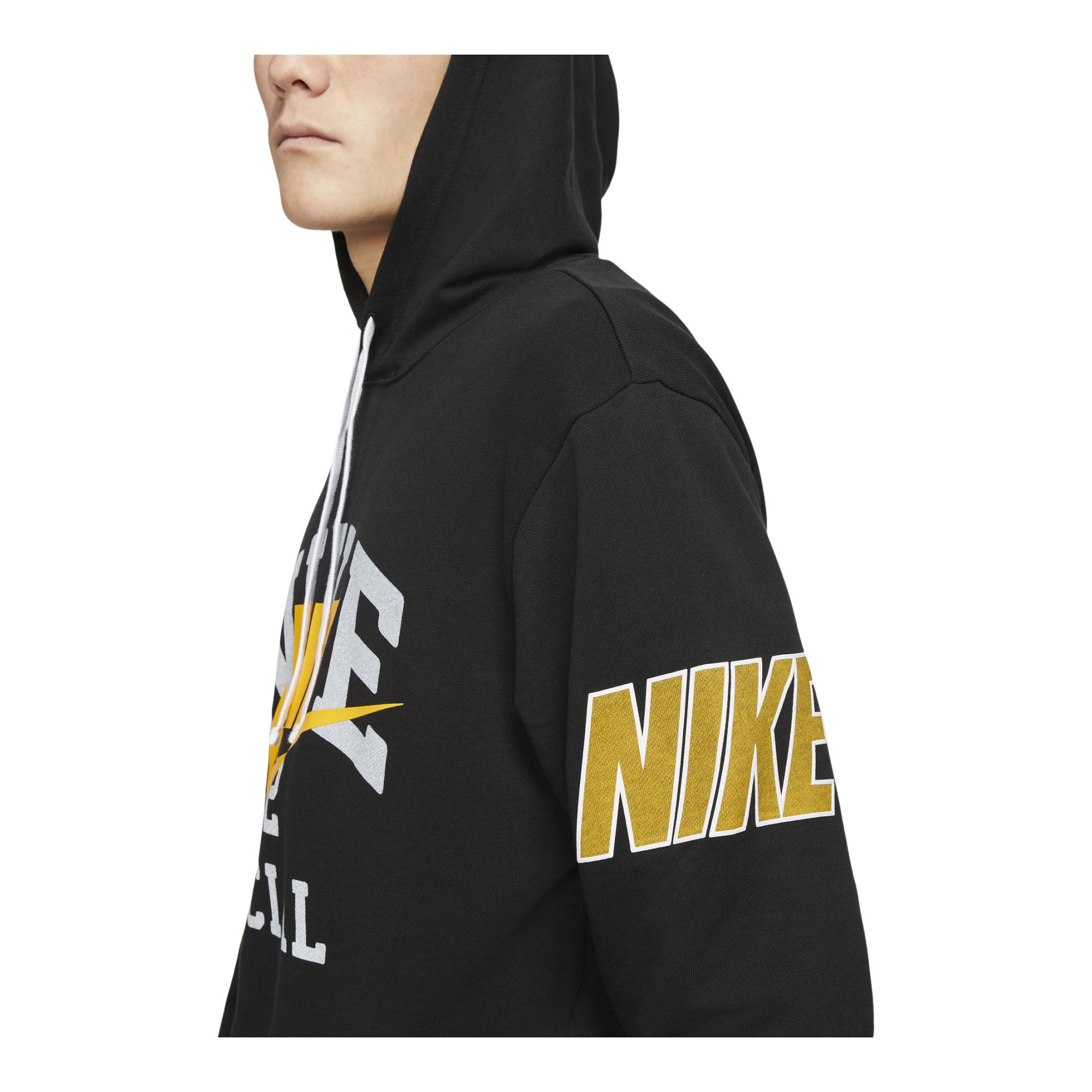 Nike Sportswear Doubled-Up Print French Terry Pullover Hoodie Erkek Sweatshirt