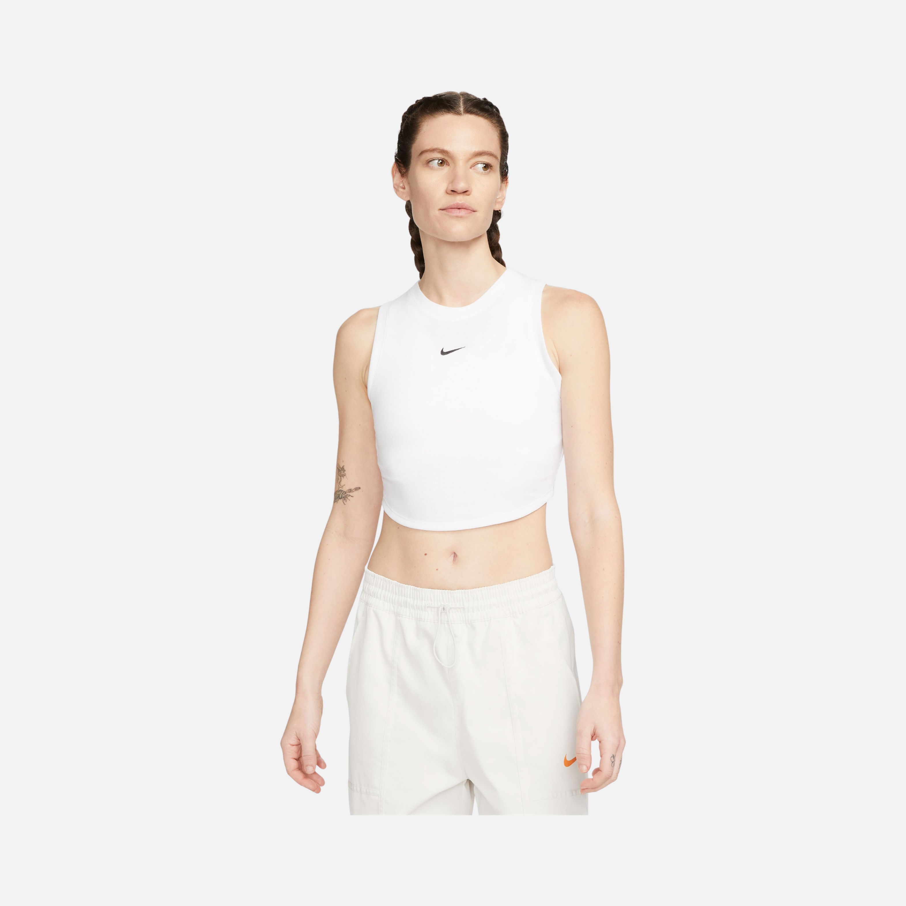 Nike Sportswear Chill Knit Tight Cropped Mini-Rib Kadın Atlet