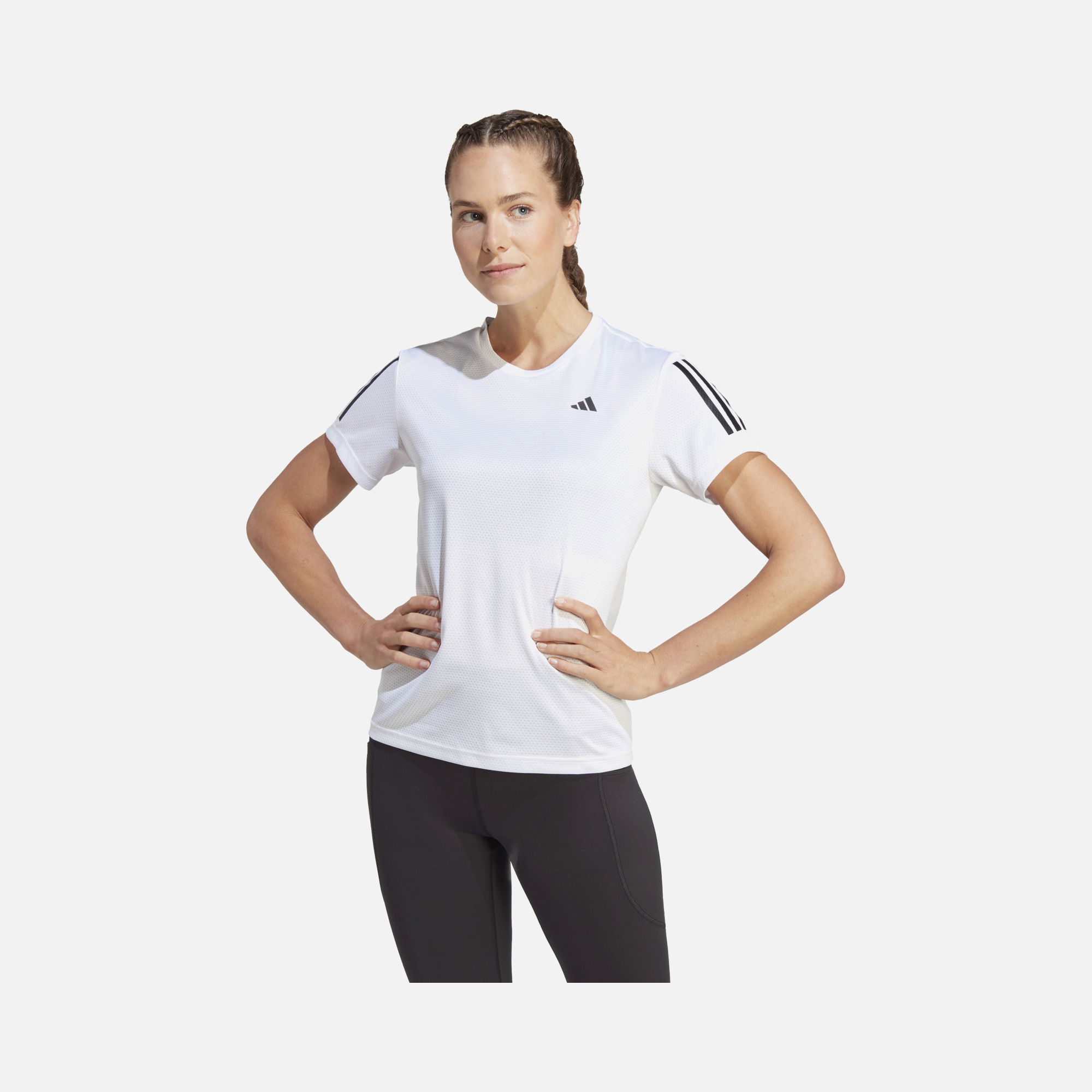 adidas Aeroready Own The 3-Stripes Running Short-Sleeve Kadın Tişört