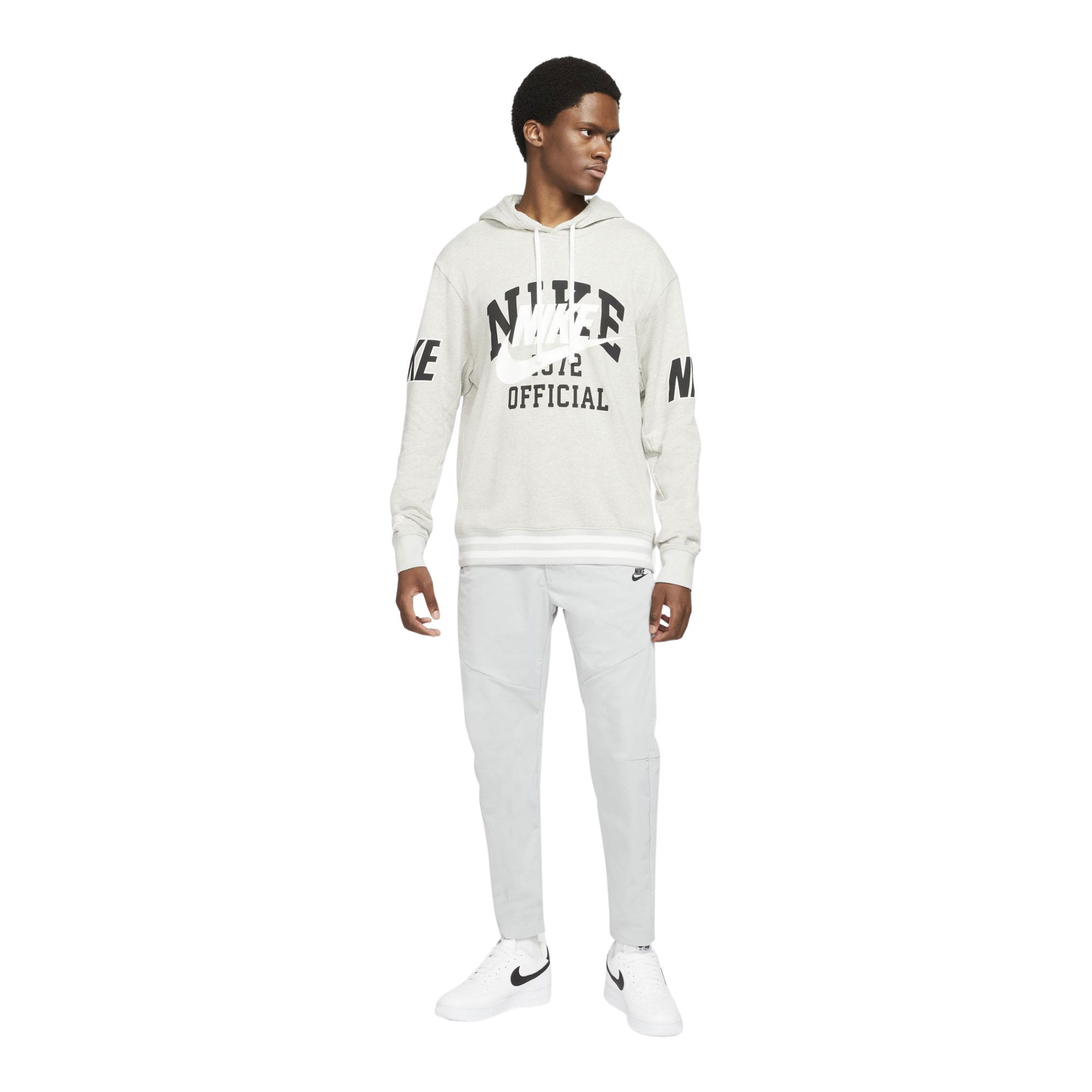 Nike Sportswear Doubled-Up Print French Terry Pullover Hoodie Erkek Sweatshirt