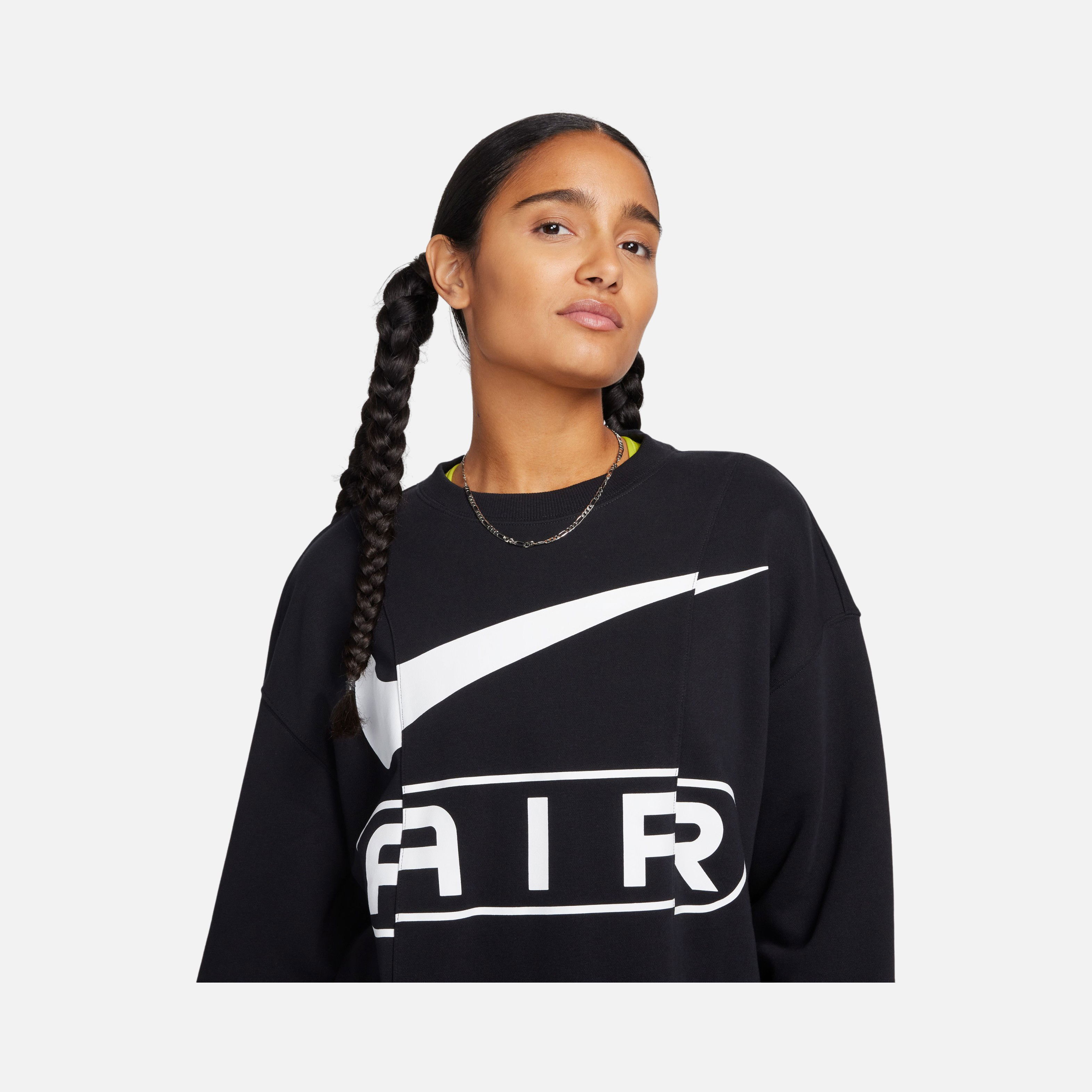 Nike Air Over-Oversized Crew-Neck French Terry ''Adjustable Waist Cord'' Kadın Sweatshirt