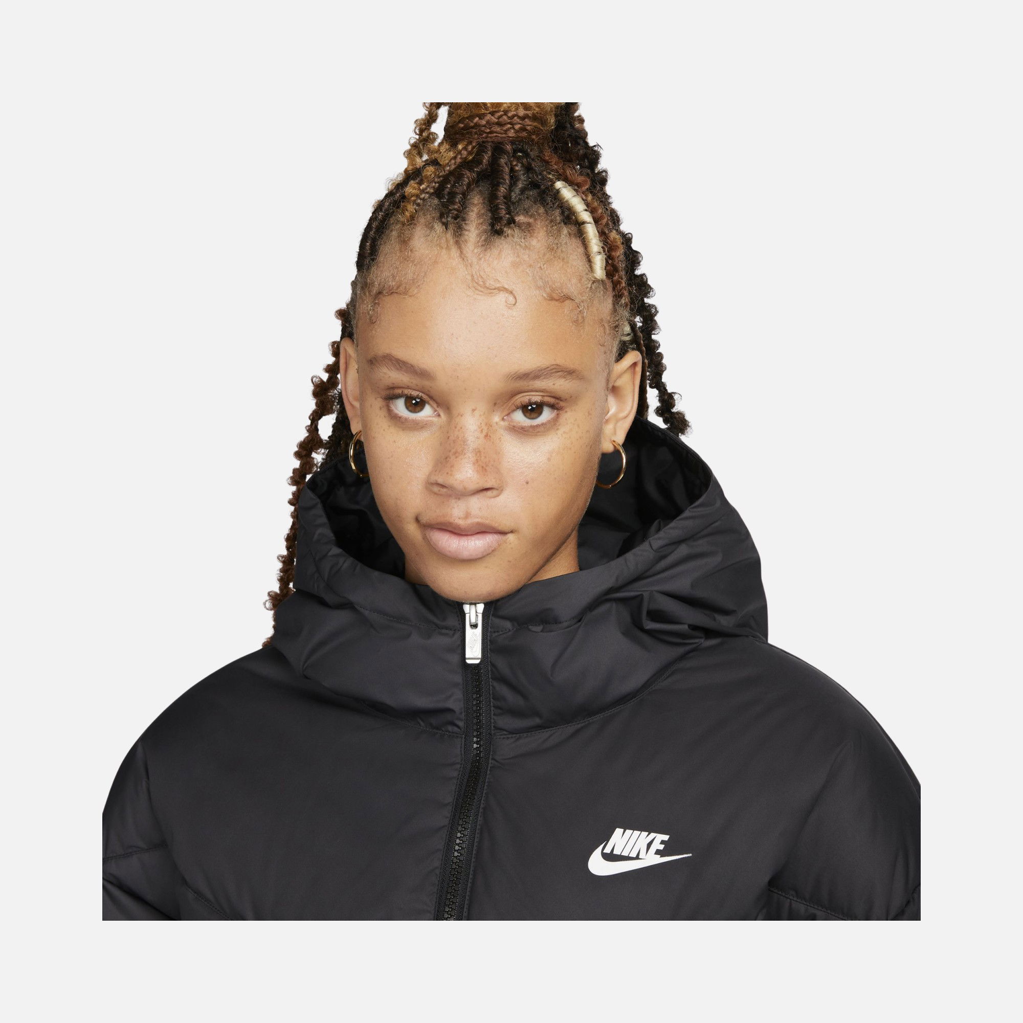 Nike Sportswear Storm-Fit Windrunner Down Fill Full-Zip Hoodie Kadın Mont