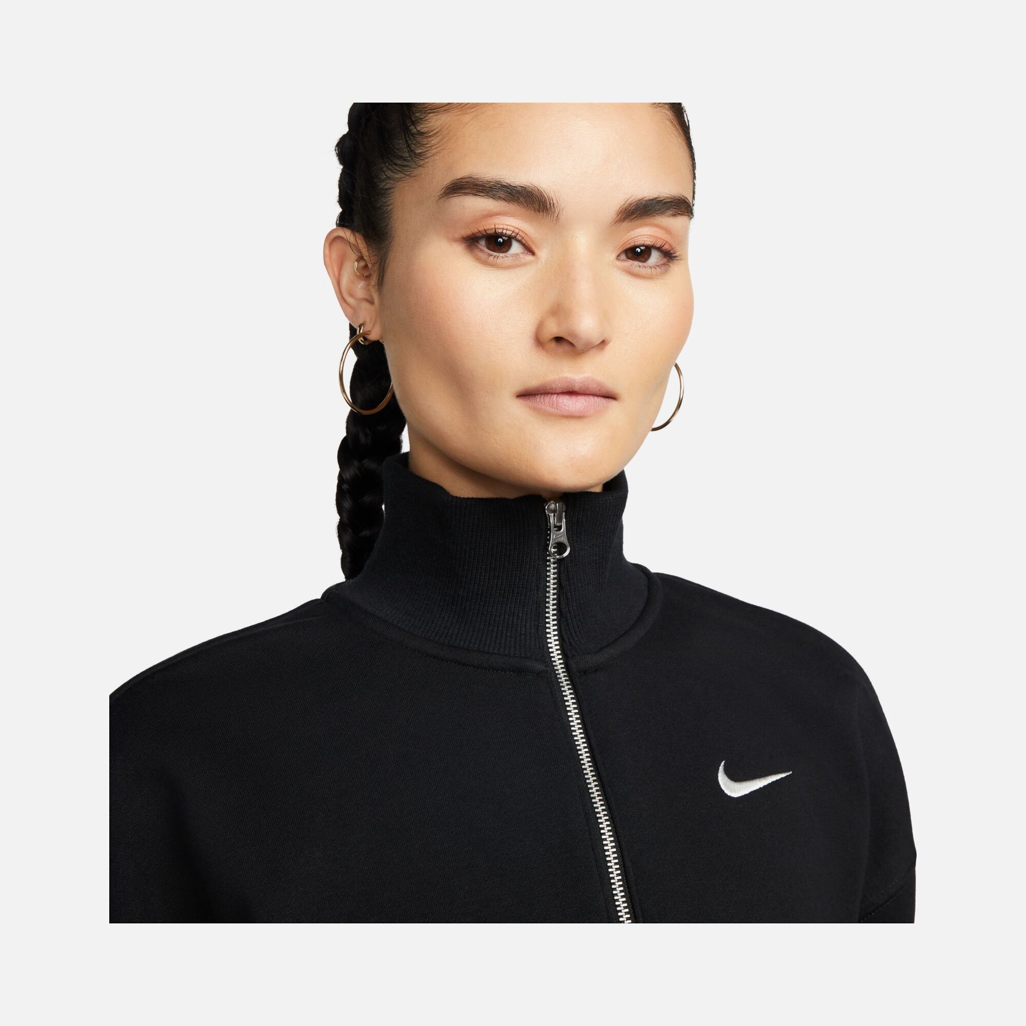 Nike Sportswear Phoenix Fleece Oversized Crop 1/2-Zip Kadın Sweatshirt