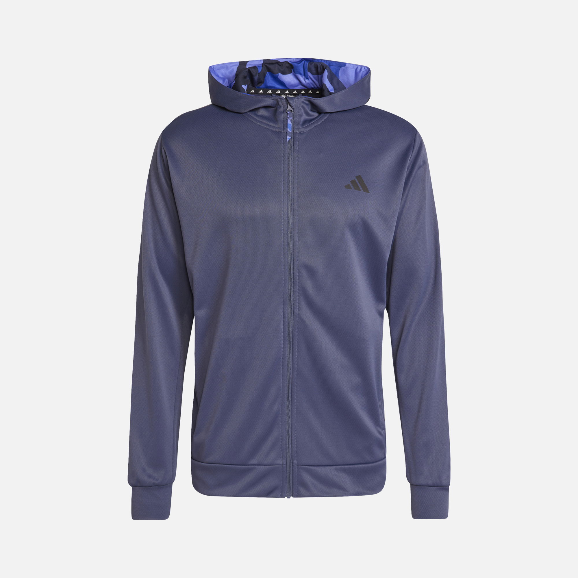 adidas AEROREADY Train Essentials Camo Full-Zip Hoodie Erkek Sweatshirt