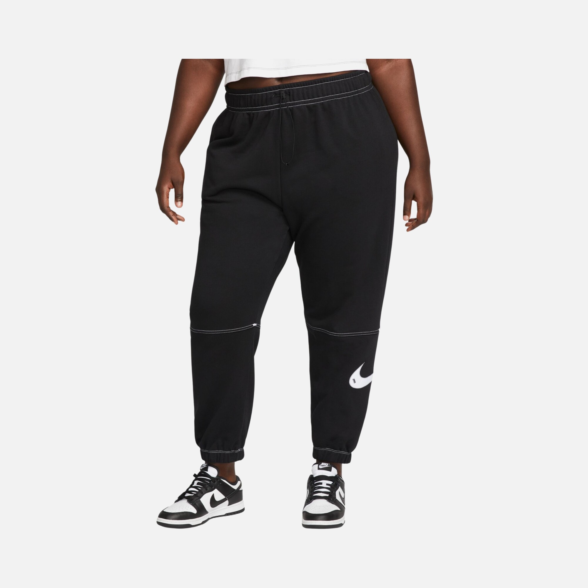 Nike Sportswear Swoosh Fleece High-Rise (Plus-Size) Kadın Eşofman Altı
