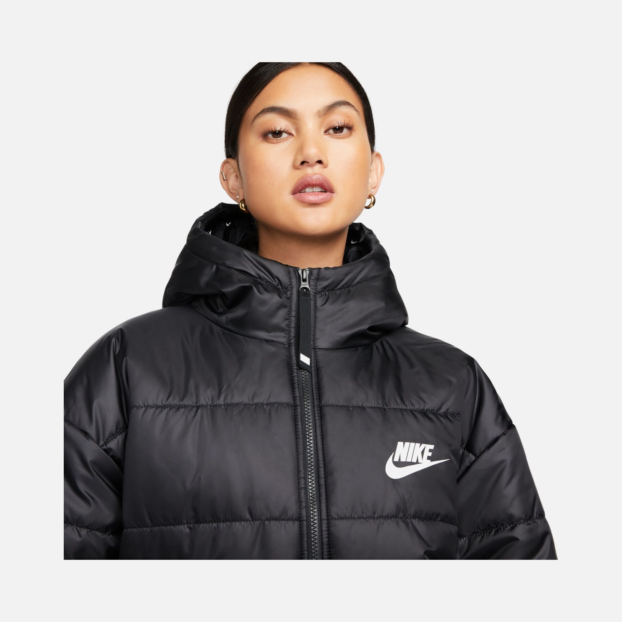 Nike Sportswear Therma-Fit Repel Synthetic-Fill Full-Zip Hoodie Kadın Mont