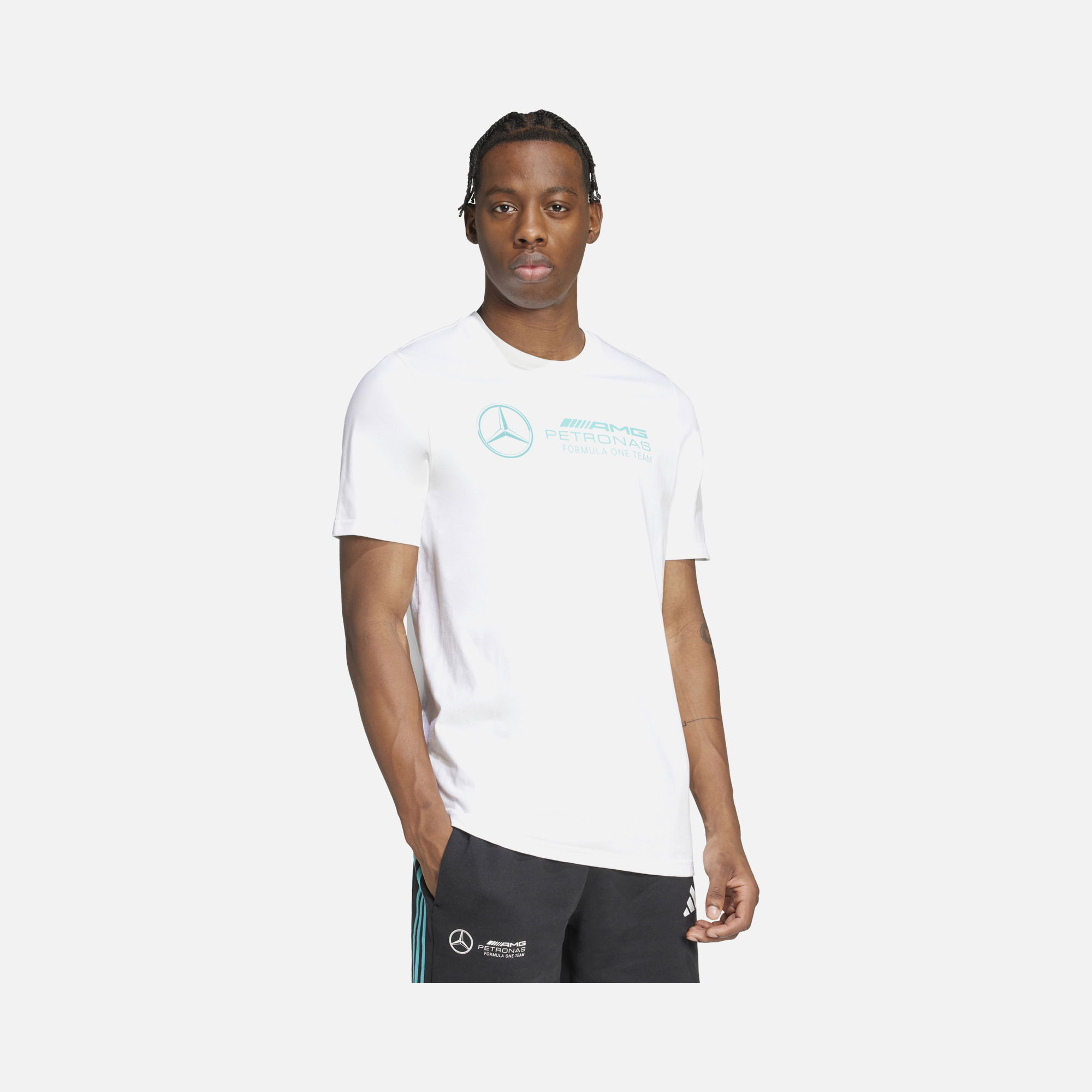 adidas Mercedes-AMG Petronas F1 Team DNA Graphic Regular-Fit Racing Fans Short-Sleeve Erkek Tişört