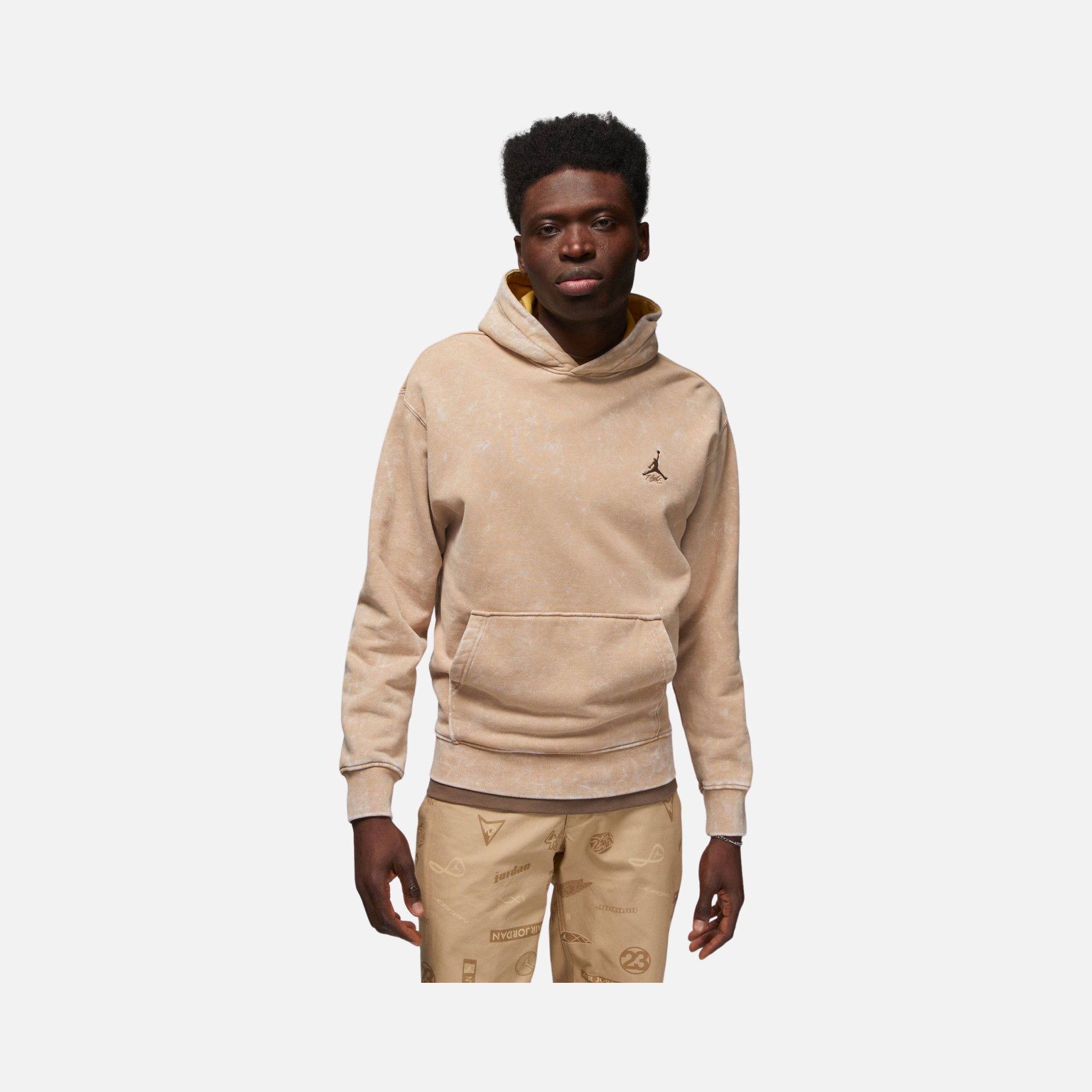 Nike Jordan Brand Flight Heritage Fleece Pullover Washed Hoodie Erkek Sweatshirt