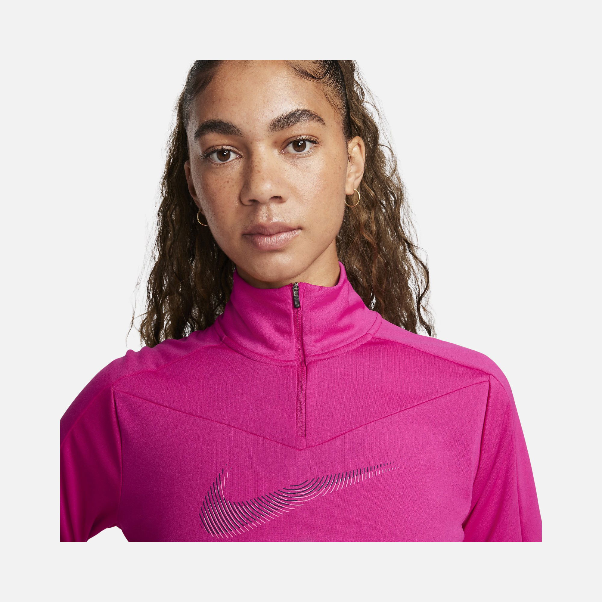 Nike Dri-Fit Swoosh 1/4-Zip Pacer Running Long-Sleeve Kadın Tişört