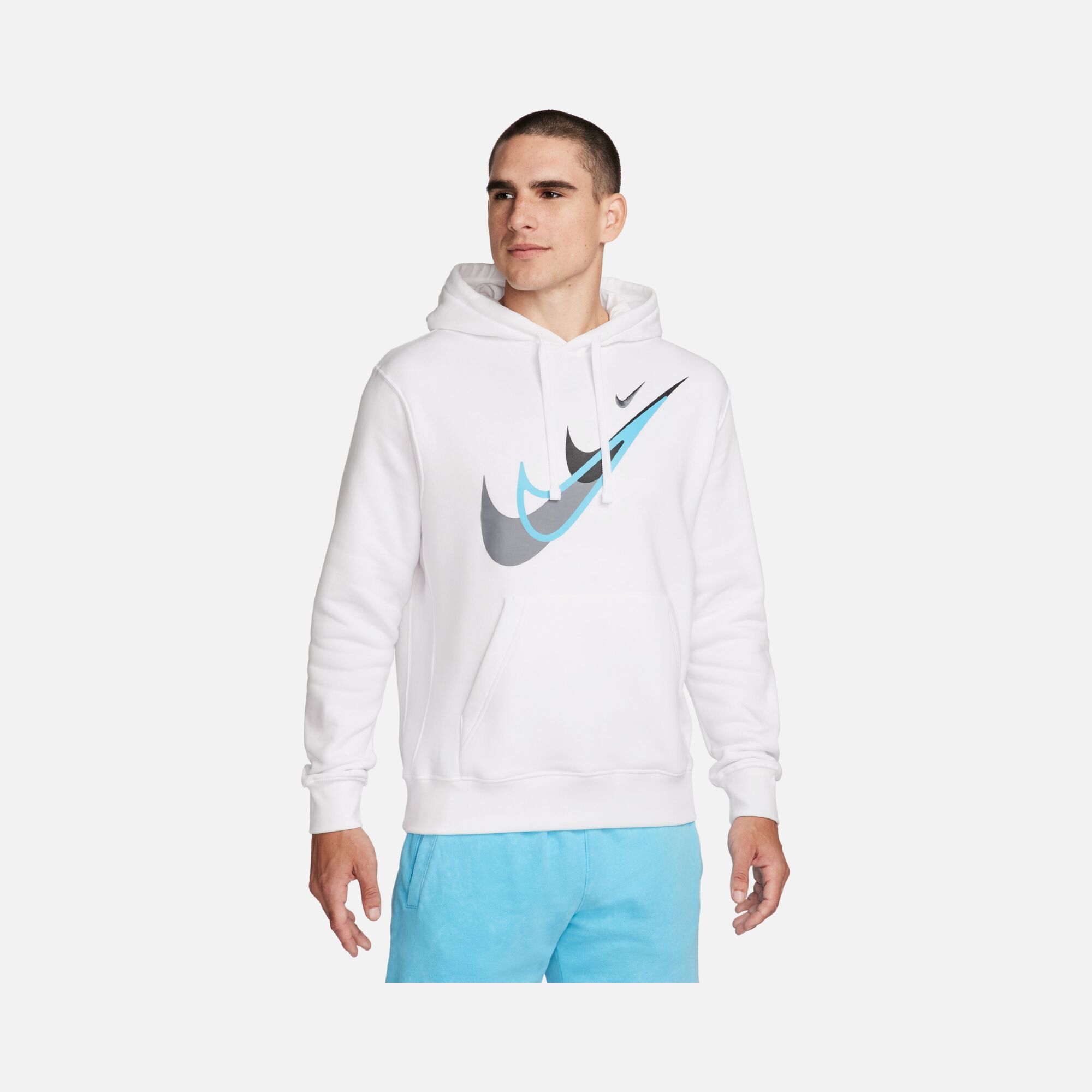 Nike Sportswear Fleece ''Triple Swoosh Graphic'' Pullover Hoodie Erkek Sweatshirt