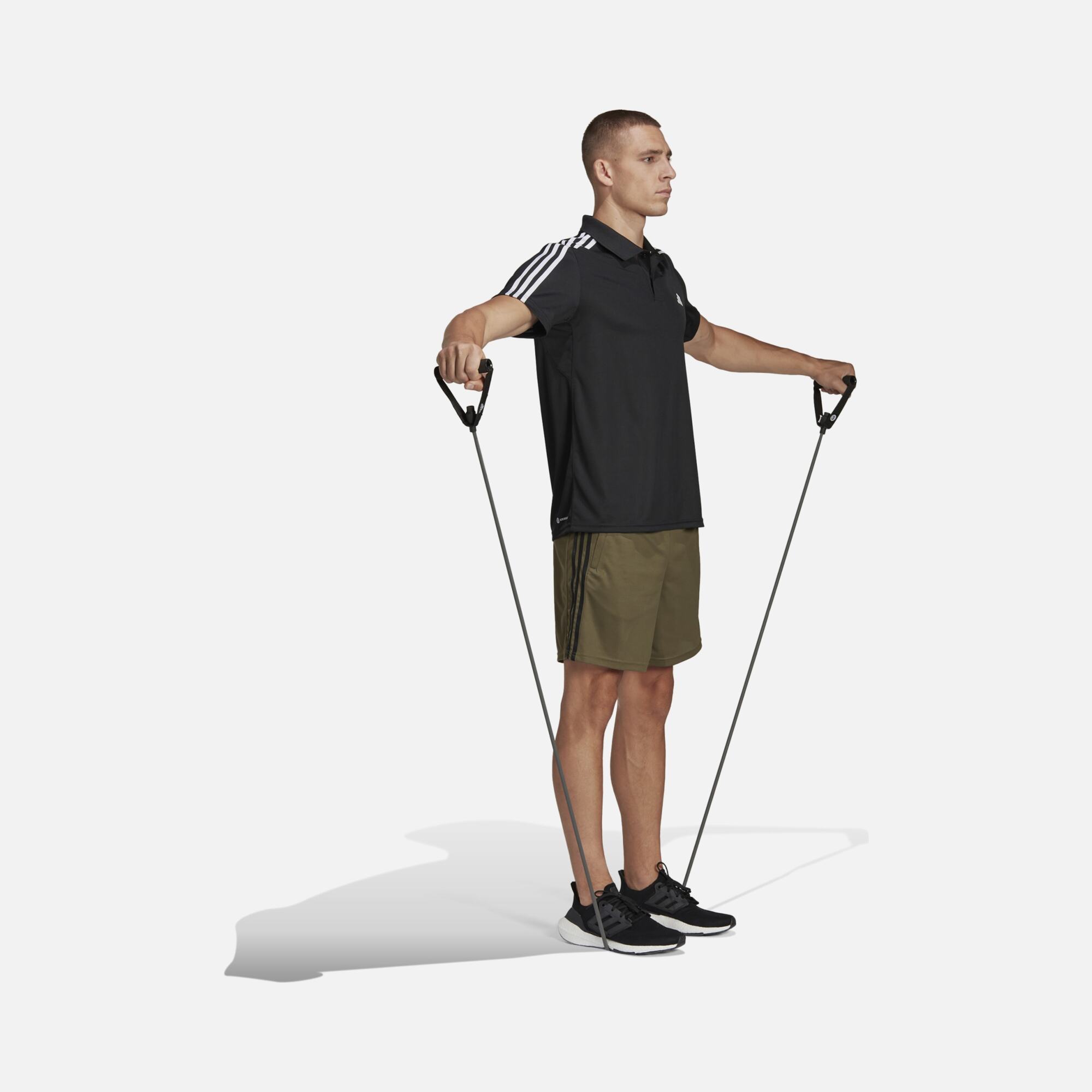 adidas Train Essentials Piqué 3-Stripes Training Polo Short-Sleeve Erkek Tişört