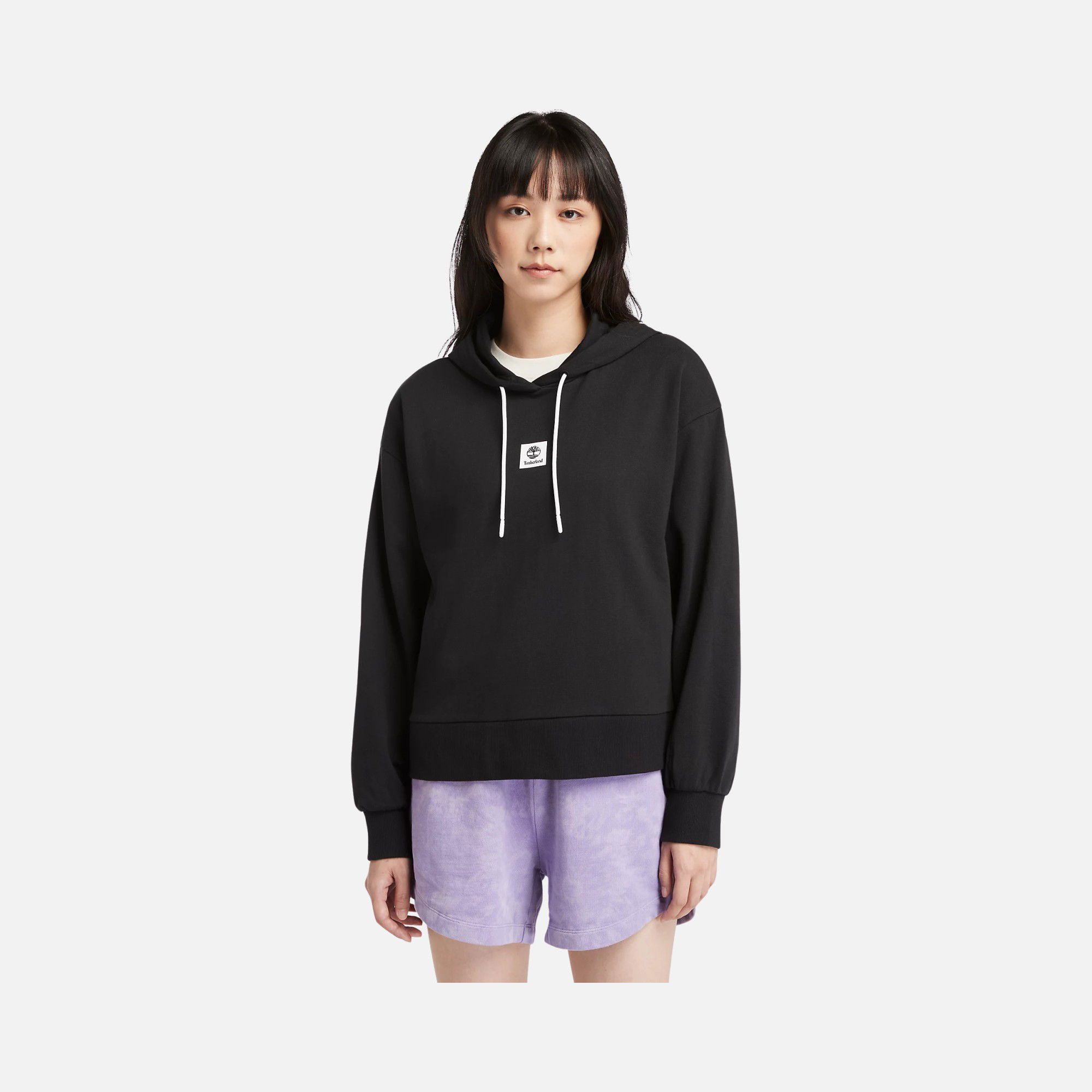 Timberland Stack Logo Loop Back Hoodie Kadın Sweatshirt