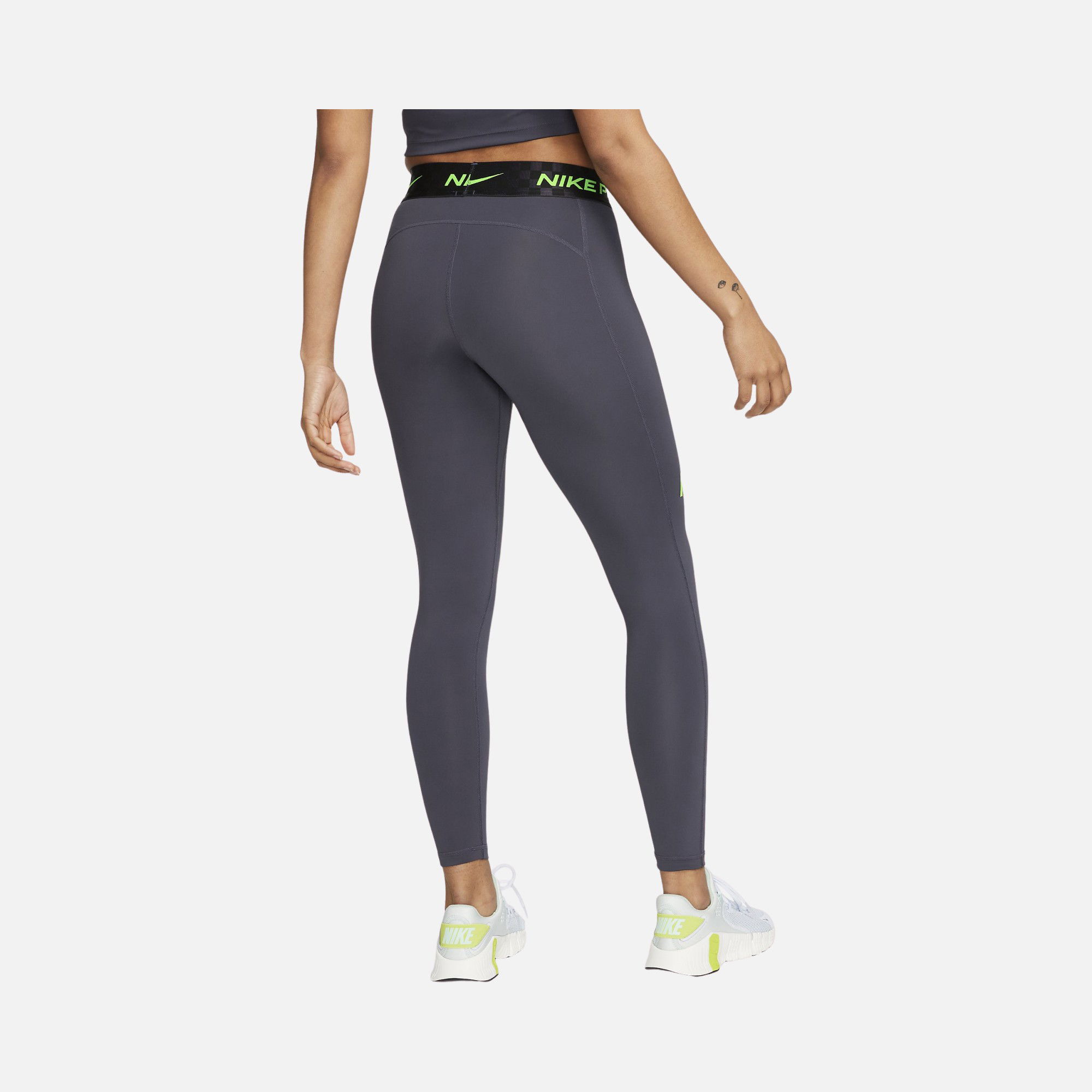 Nike Pro Dri-Fit Mid-Rise Full-Length Graphic Training Kadın Tayt